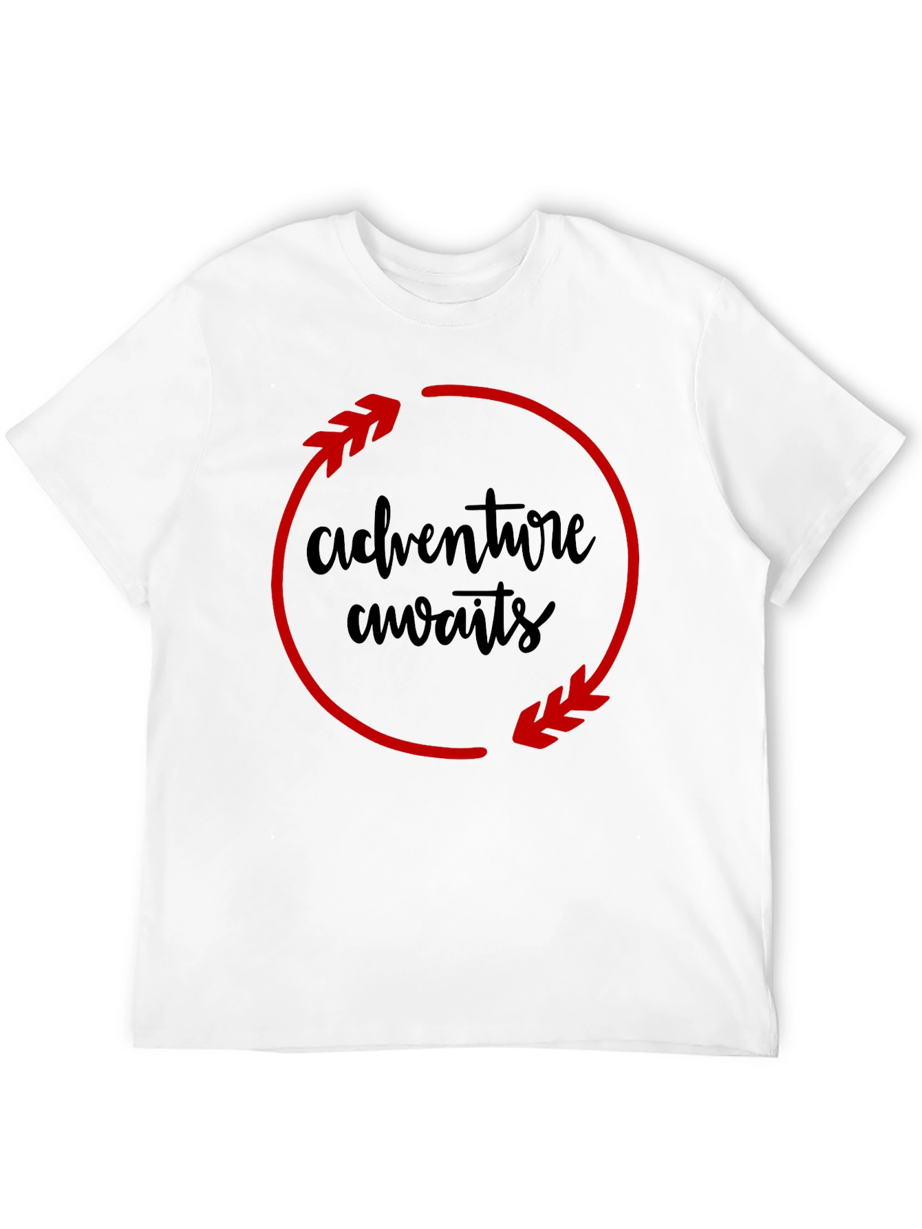 Adventure Awaits Black Graphic Tee