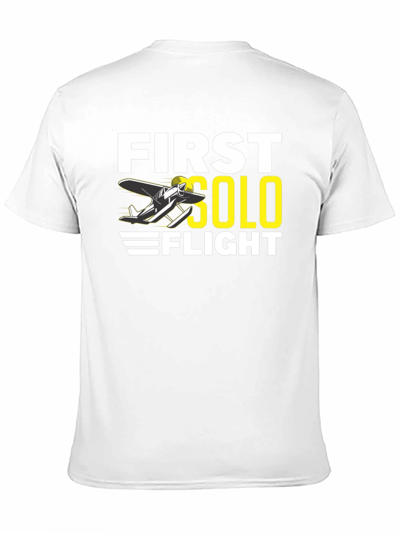 First Solo Flight Black T-Shirt Aviation Tee