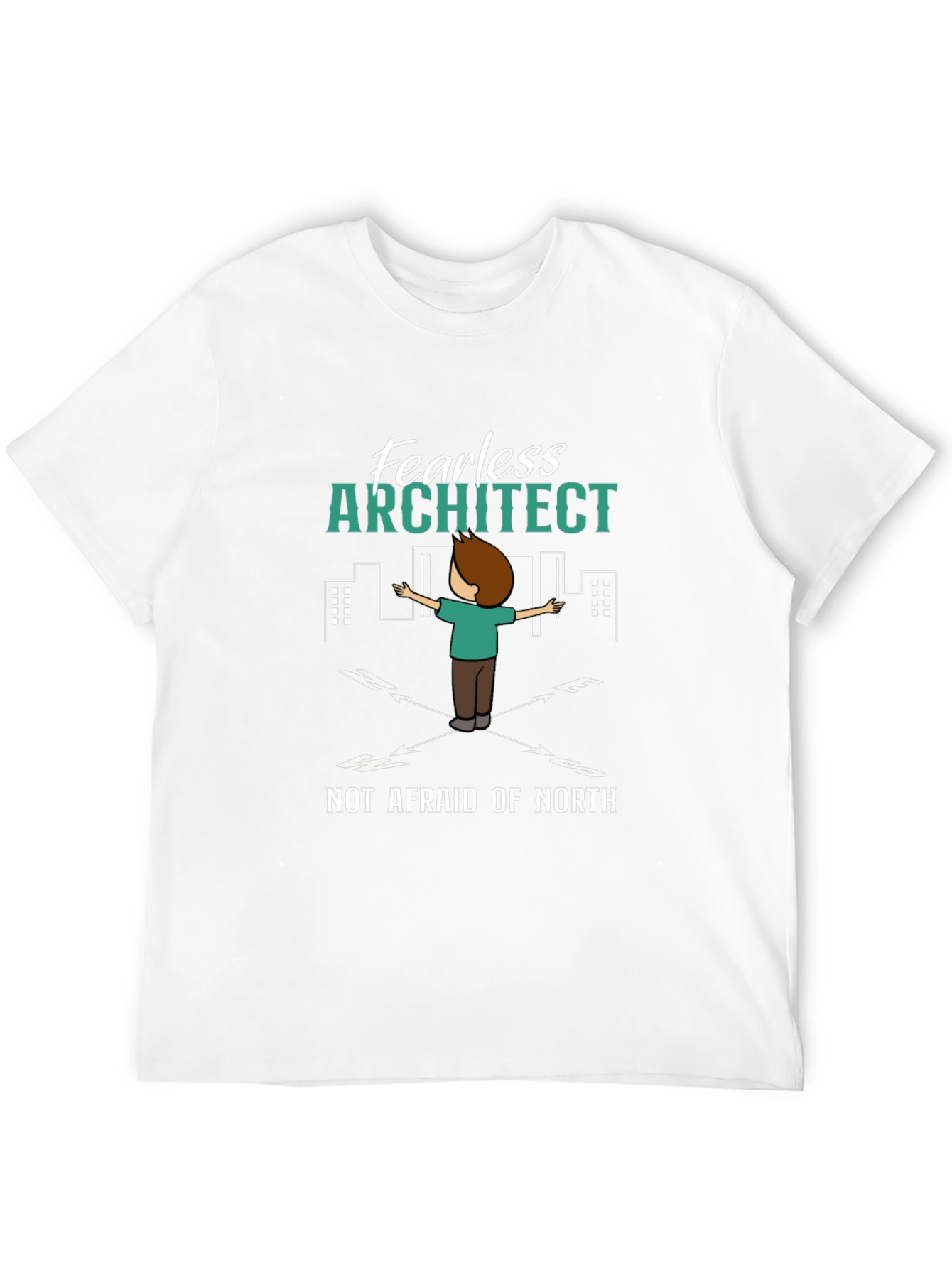 Fearless Architect T-Shirt - Compass Design