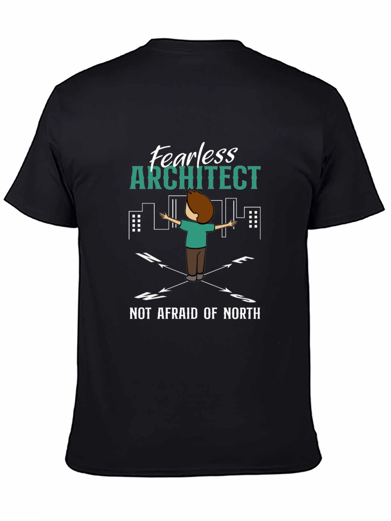 Fearless Architect T-Shirt - Compass Design