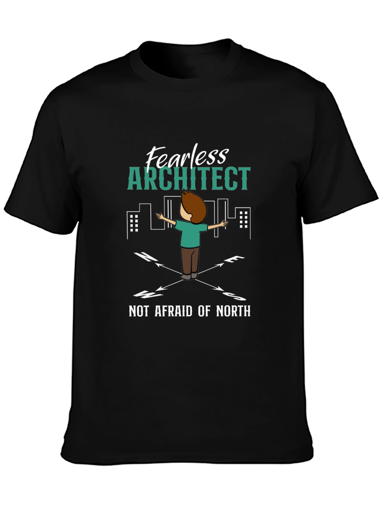 Fearless Architect T-Shirt - Compass Design