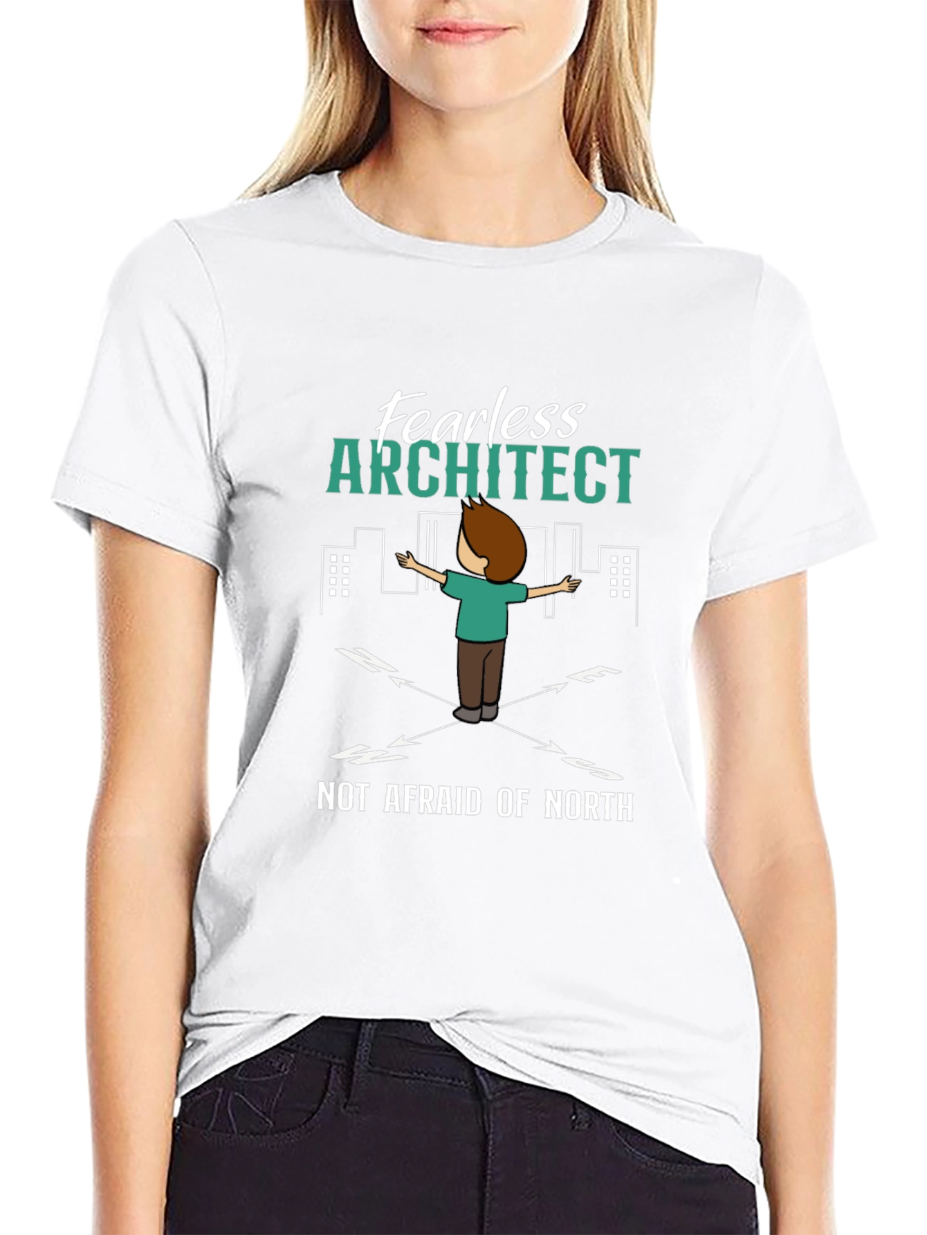 Fearless Architect T-Shirt - Compass Design