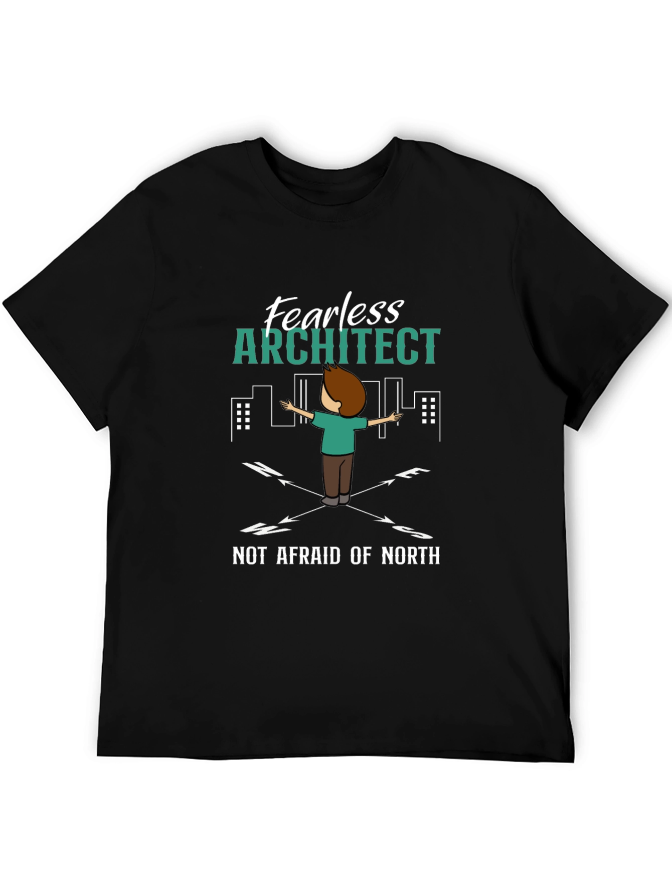 Fearless Architect T-Shirt - Compass Design