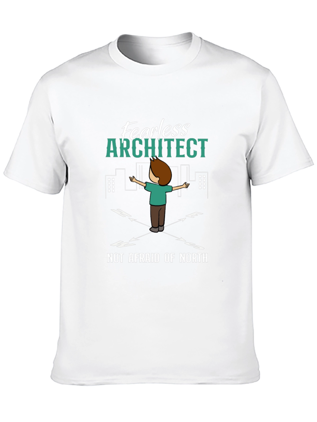 Fearless Architect T-Shirt - Compass Design