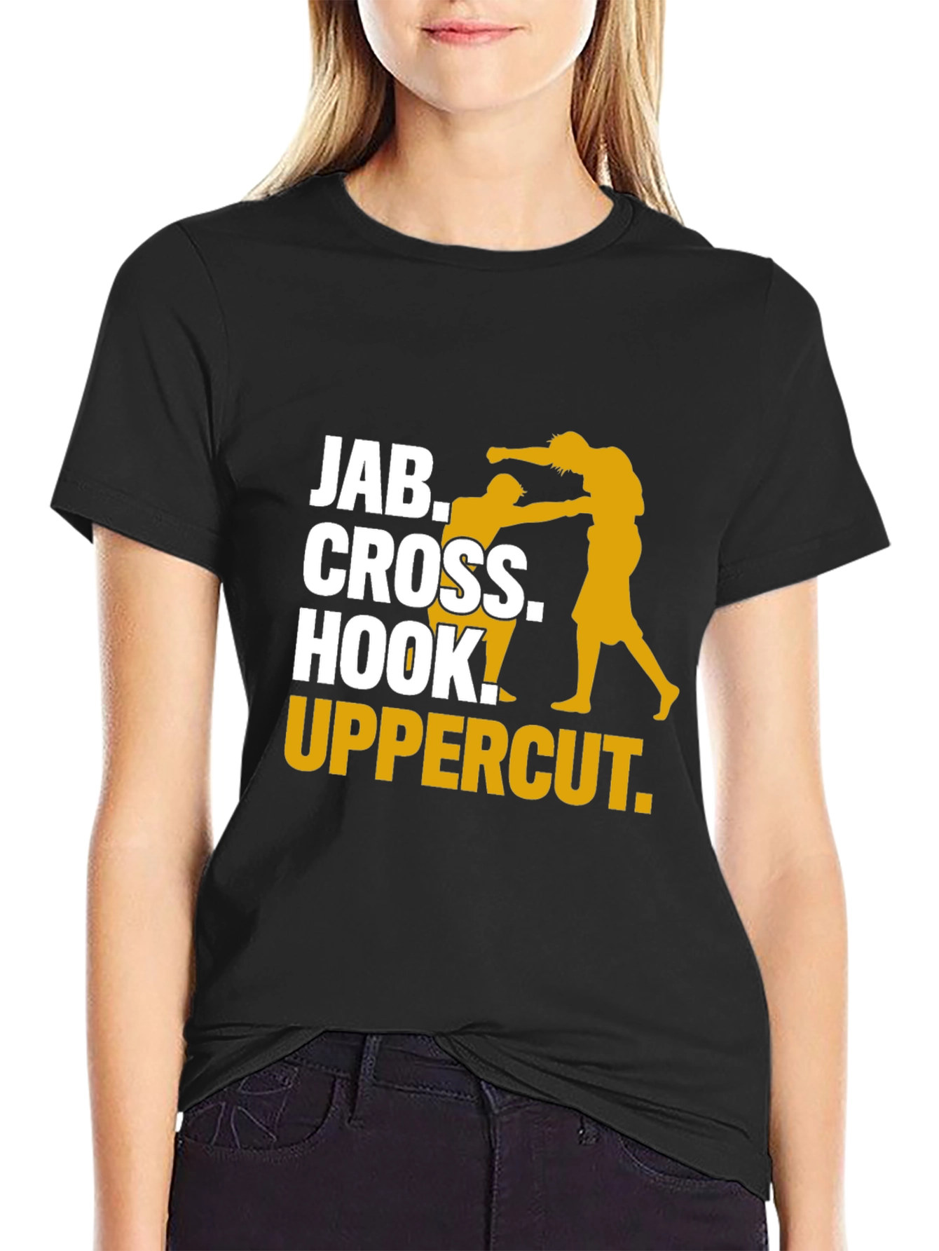 Boxing Moves Graphic Tee - Jab Cross Hook Uppercut