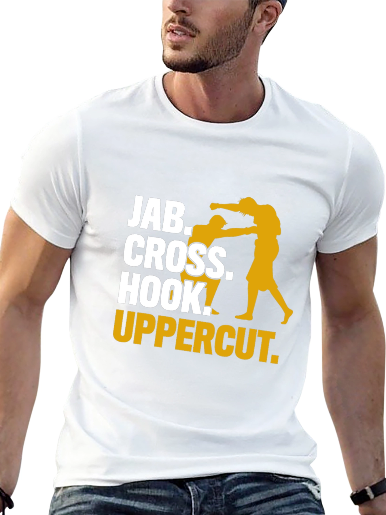 Boxing Moves Graphic Tee - Jab Cross Hook Uppercut