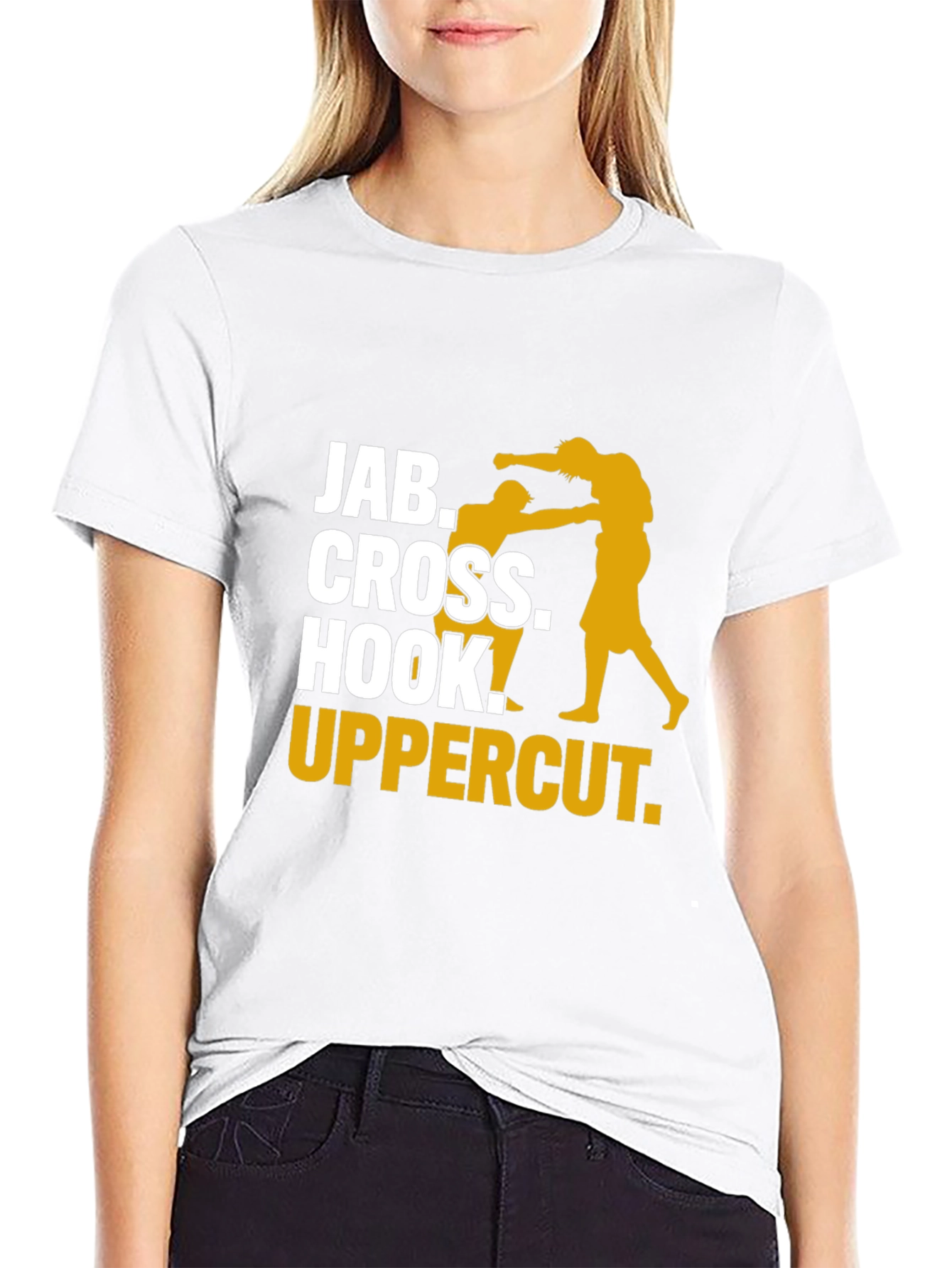 Boxing Moves Graphic Tee - Jab Cross Hook Uppercut