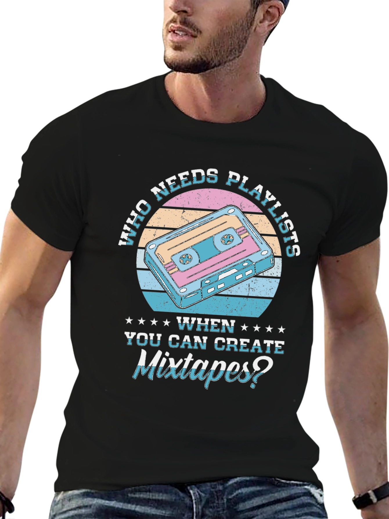 Mixtape Graphic T-Shirt - Retro Music Lover Tee