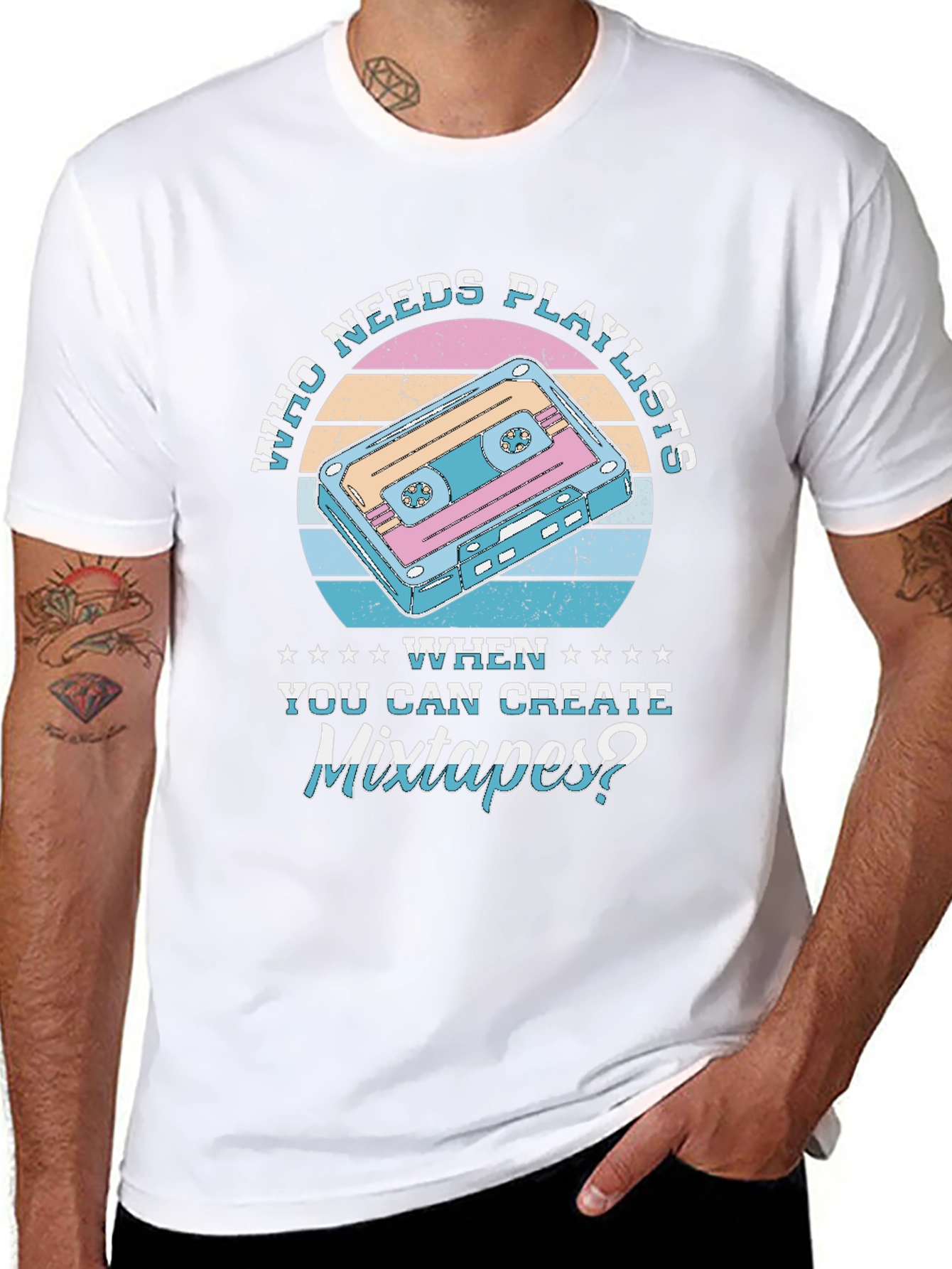 Mixtape Graphic T-Shirt - Retro Music Lover Tee