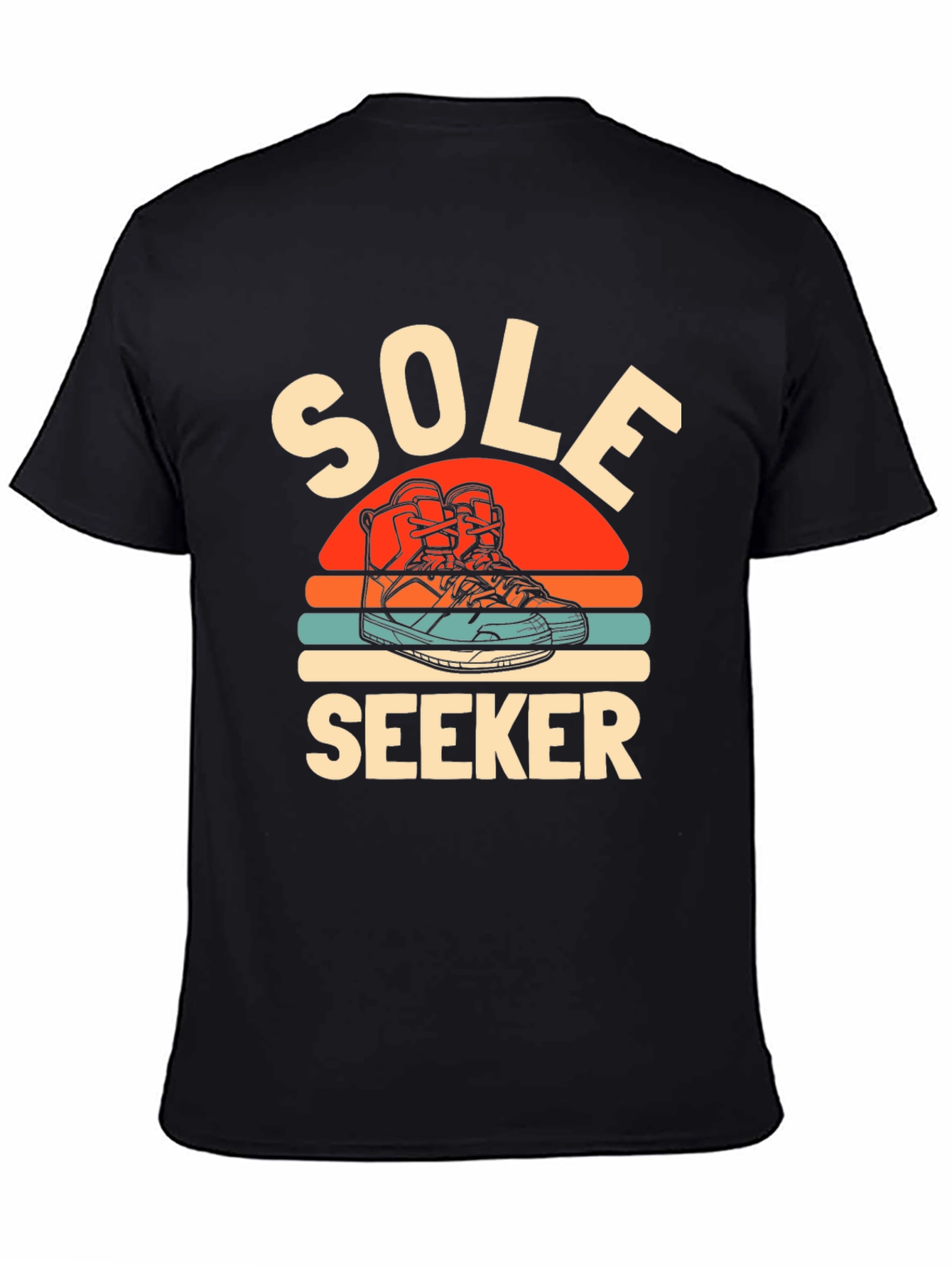 Sole Seeker Graphic Tee - Black Cotton Blend