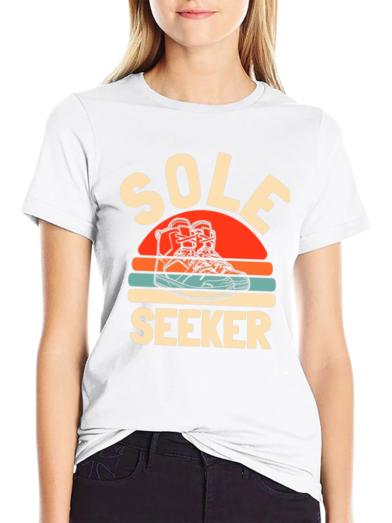 Sole Seeker Graphic Tee - Black Cotton Blend
