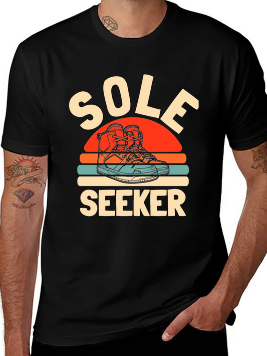 Sole Seeker Graphic Tee - Black Cotton Blend