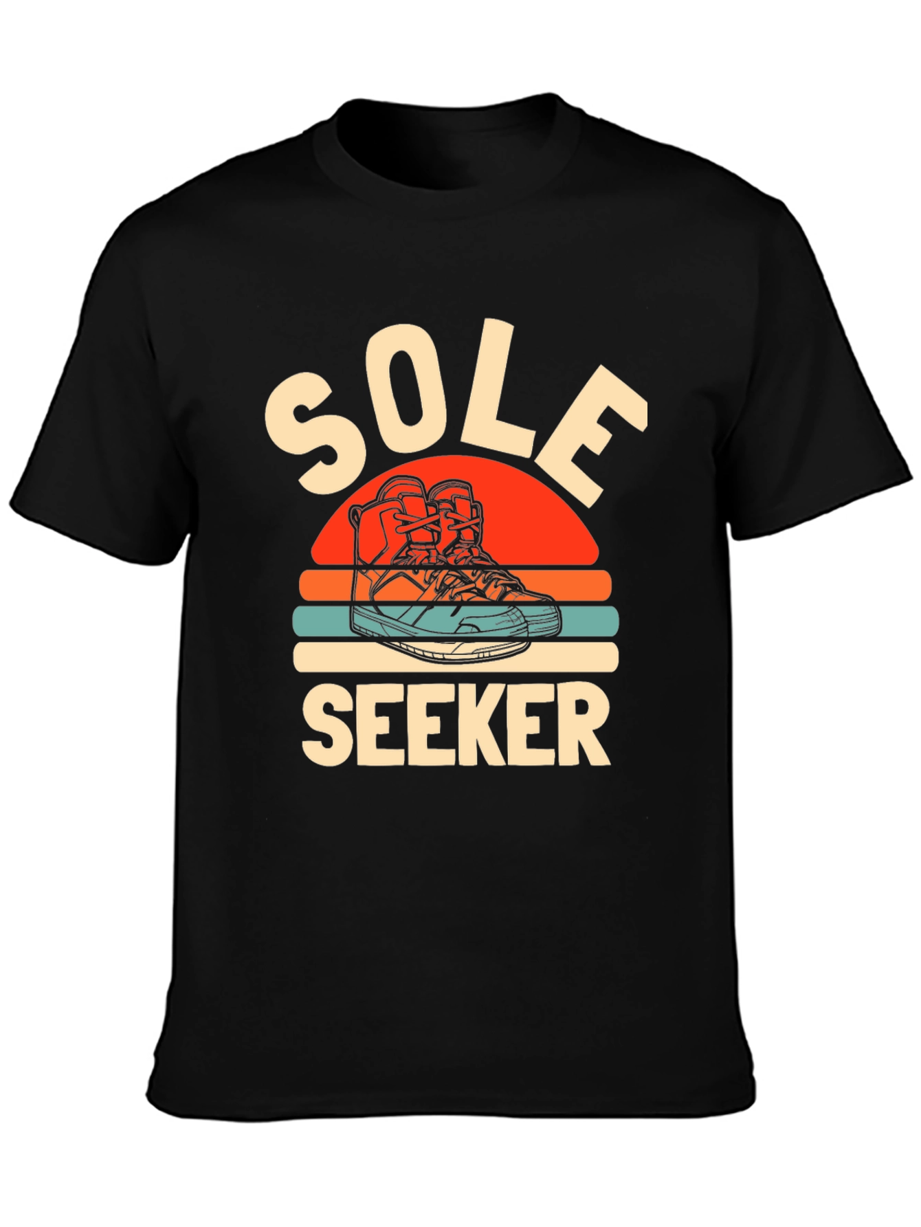Sole Seeker Graphic Tee - Black Cotton Blend