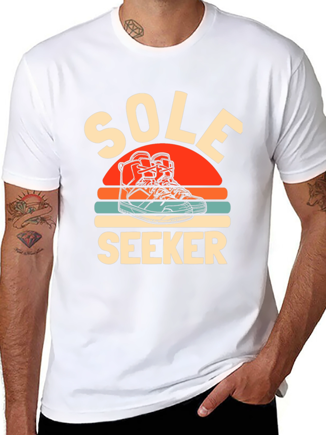Sole Seeker Graphic Tee - Black Cotton Blend