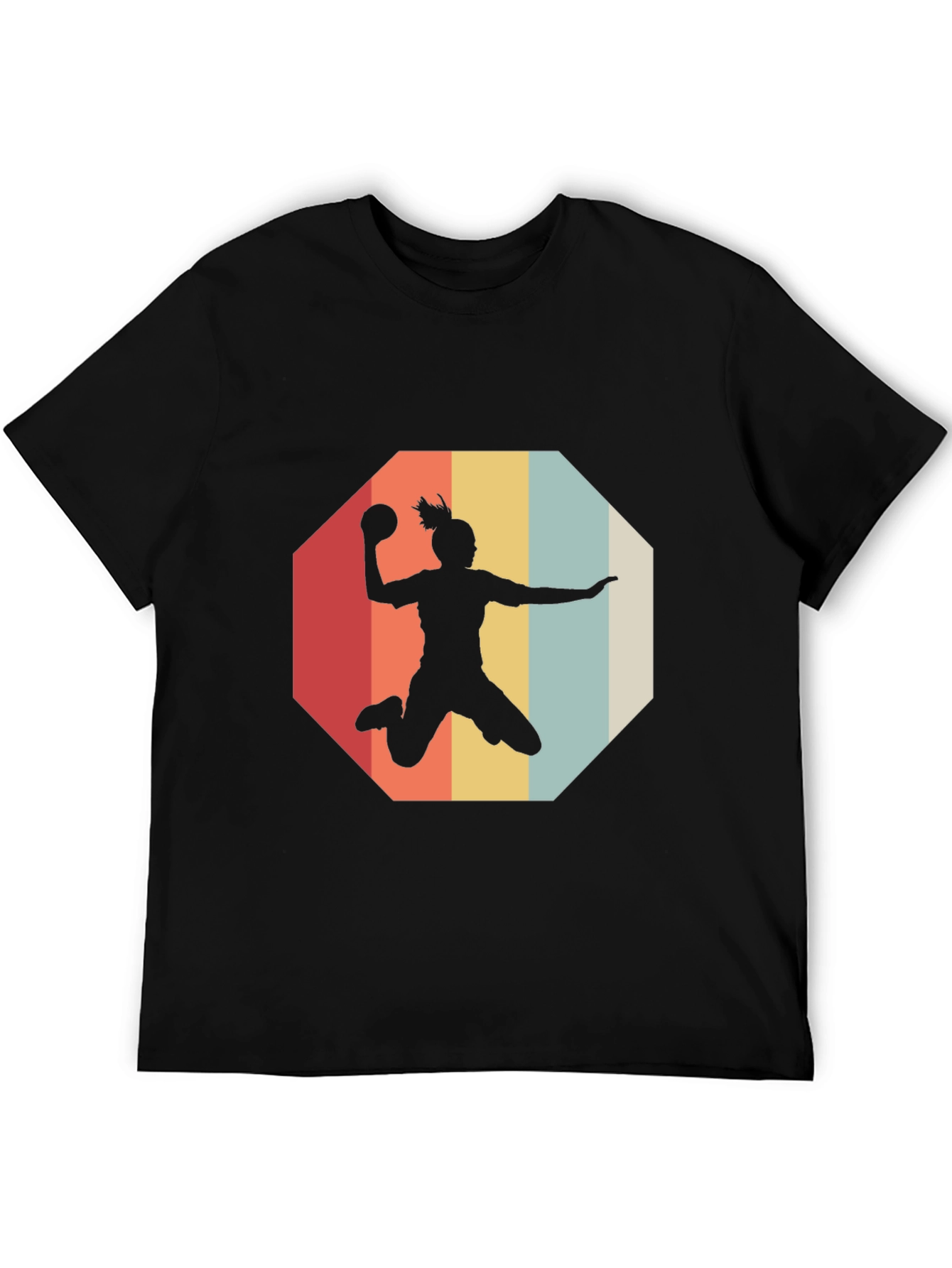 Retro Handball Player Graphic Tee
