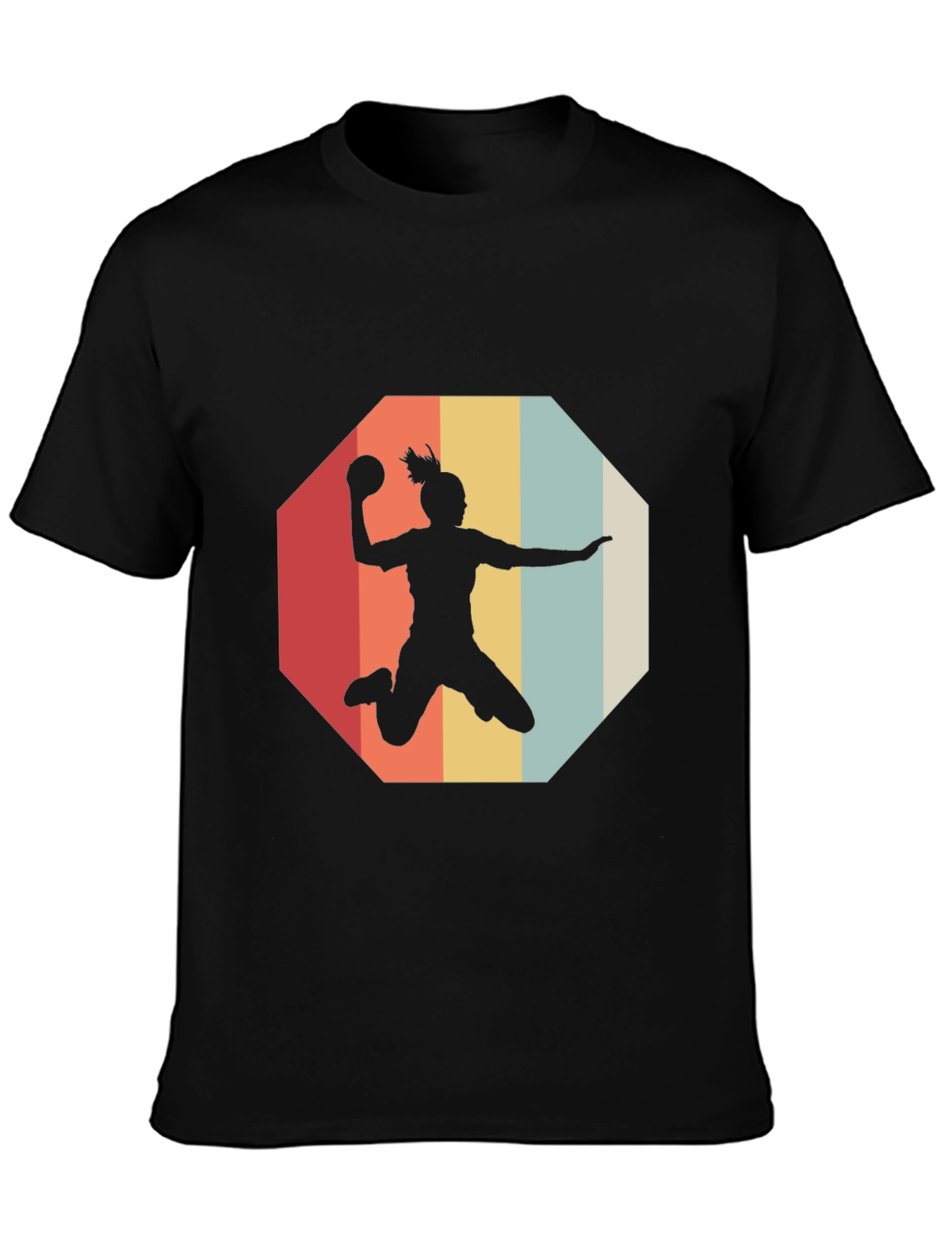 Retro Handball Player Graphic Tee