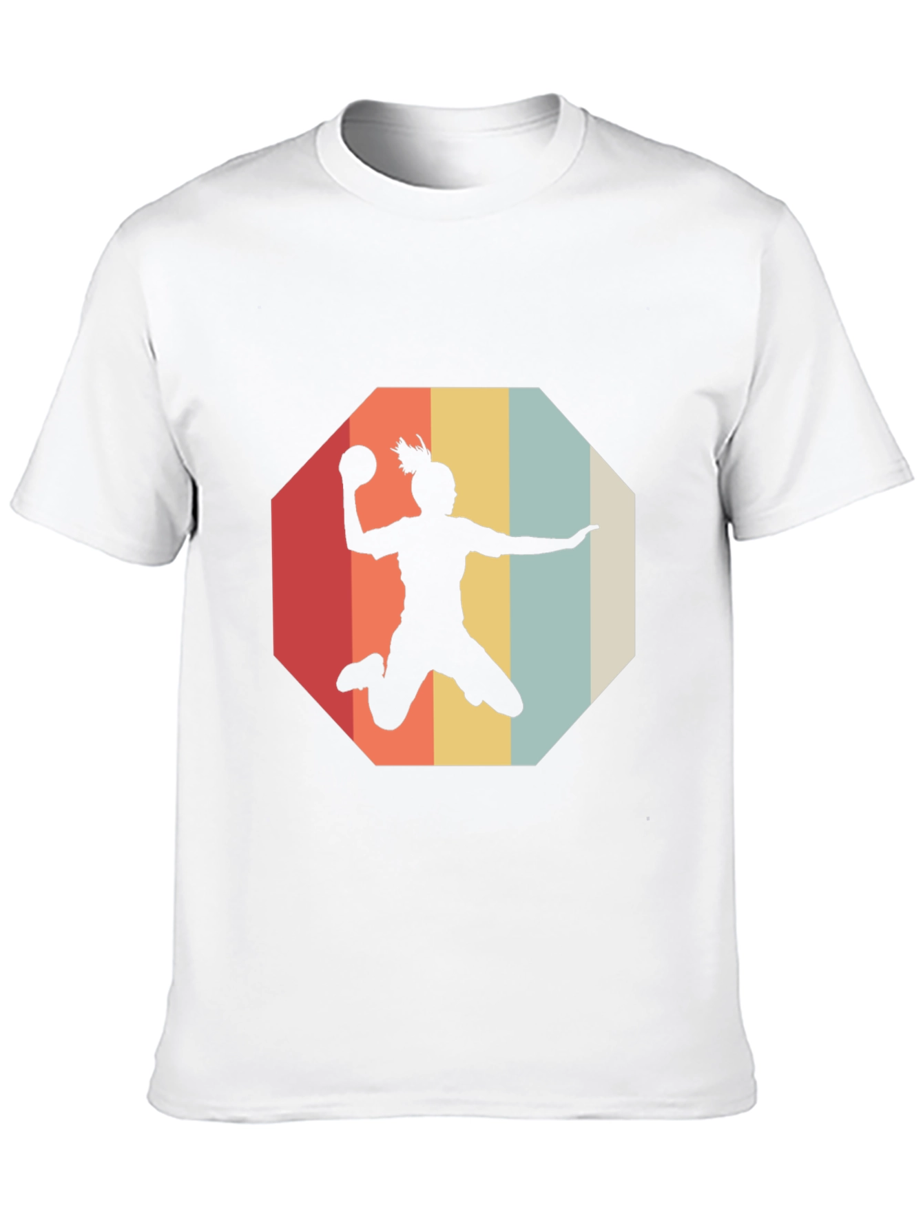 Retro Handball Player Graphic Tee