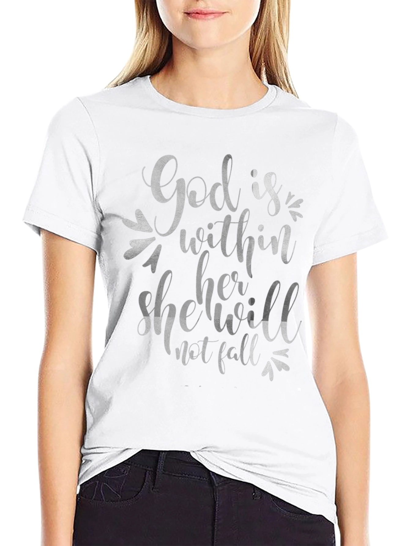 God is Within Her T-Shirt - Faith Inspired Tee