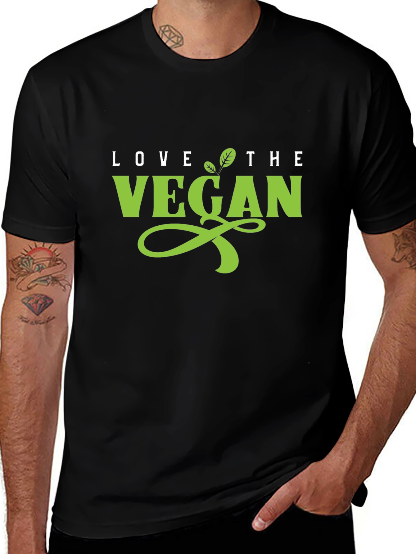 Love the Vegan Black Tee - Stylish Vegan Apparel