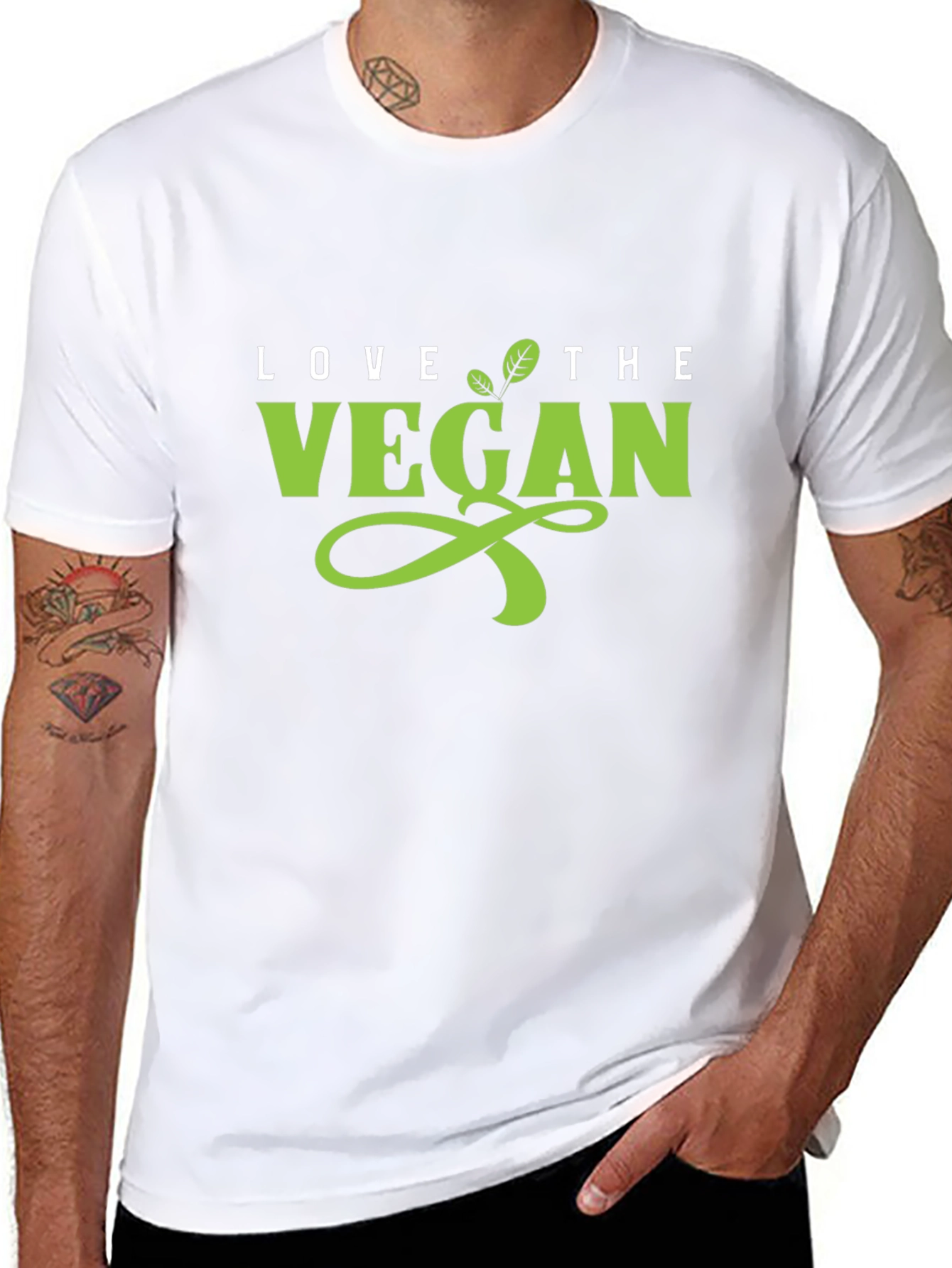 Love the Vegan Black Tee - Stylish Vegan Apparel