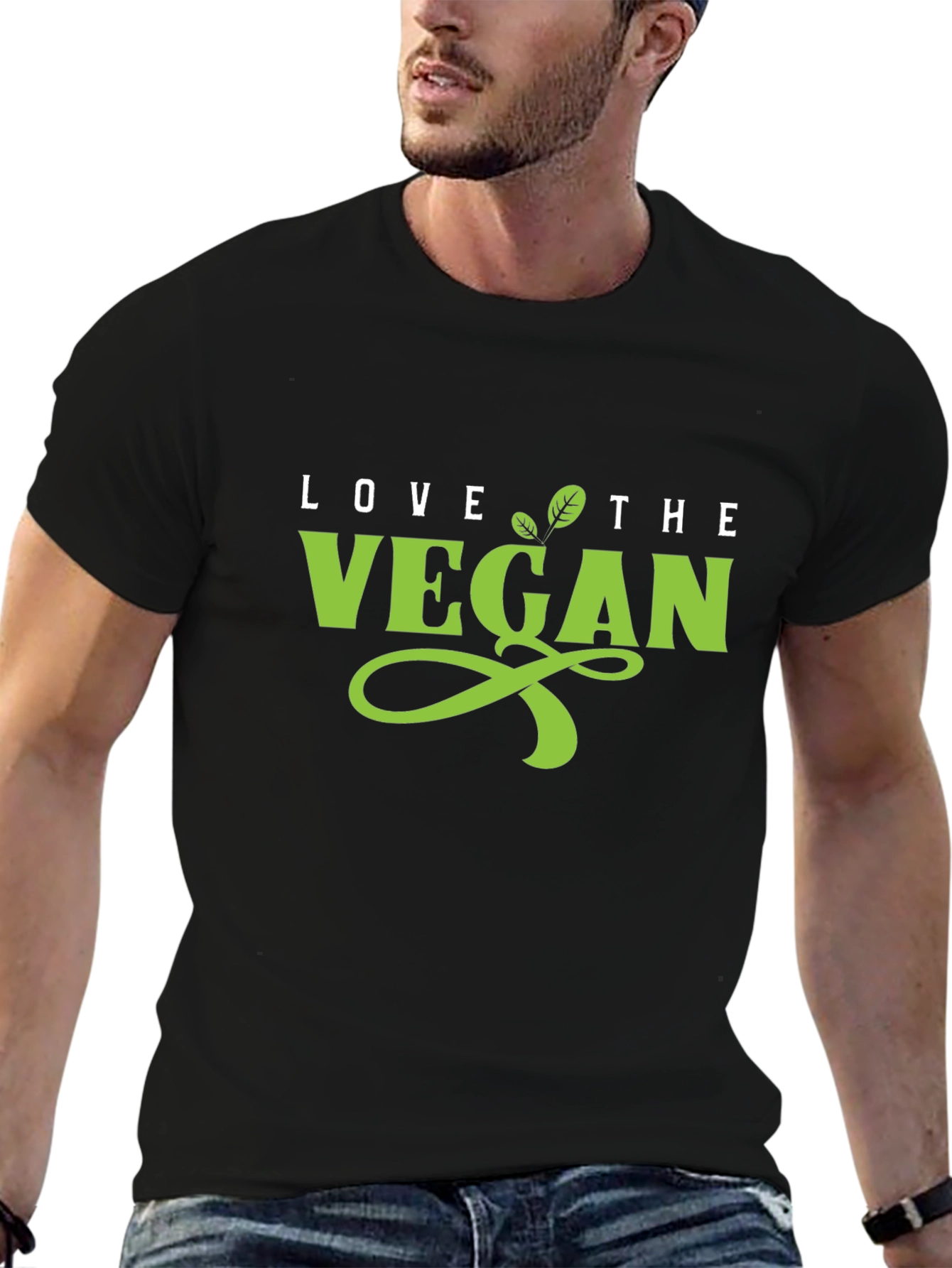 Love the Vegan Black Tee - Stylish Vegan Apparel