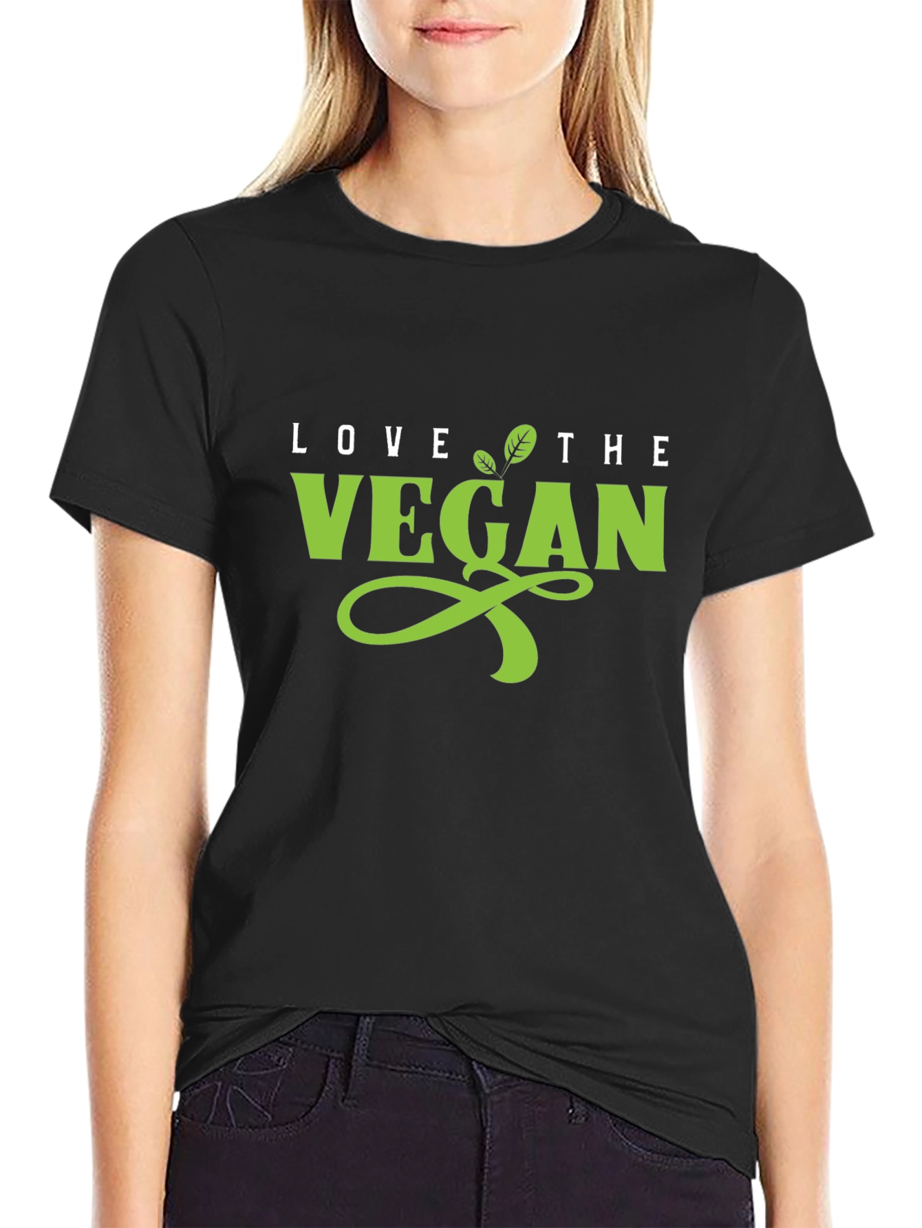Love the Vegan Black Tee - Stylish Vegan Apparel