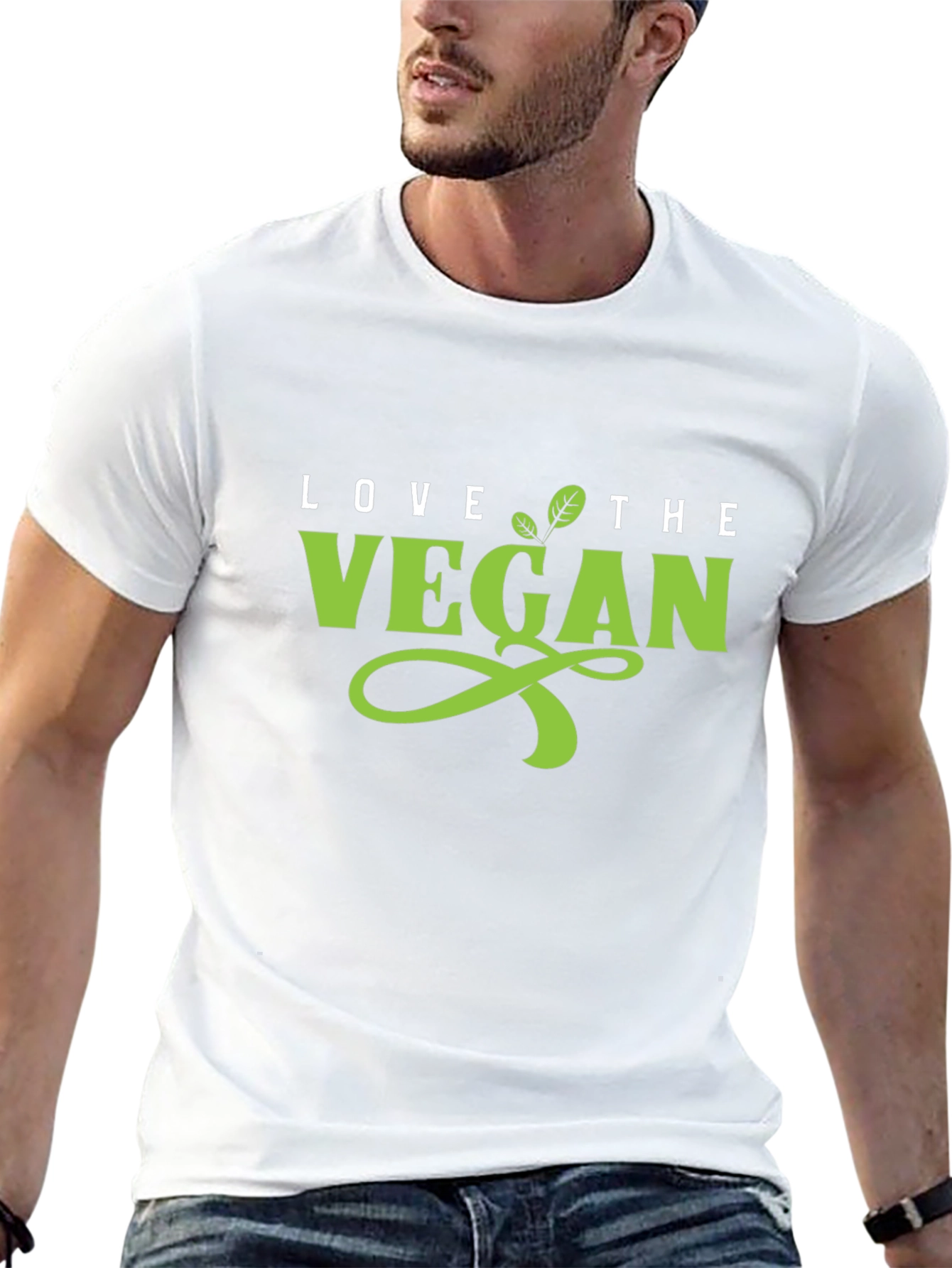 Love the Vegan Black Tee - Stylish Vegan Apparel