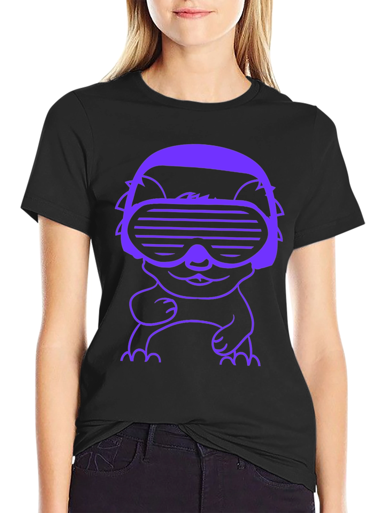 Cyberpunk Cat T-Shirt - Retro Gamer Style