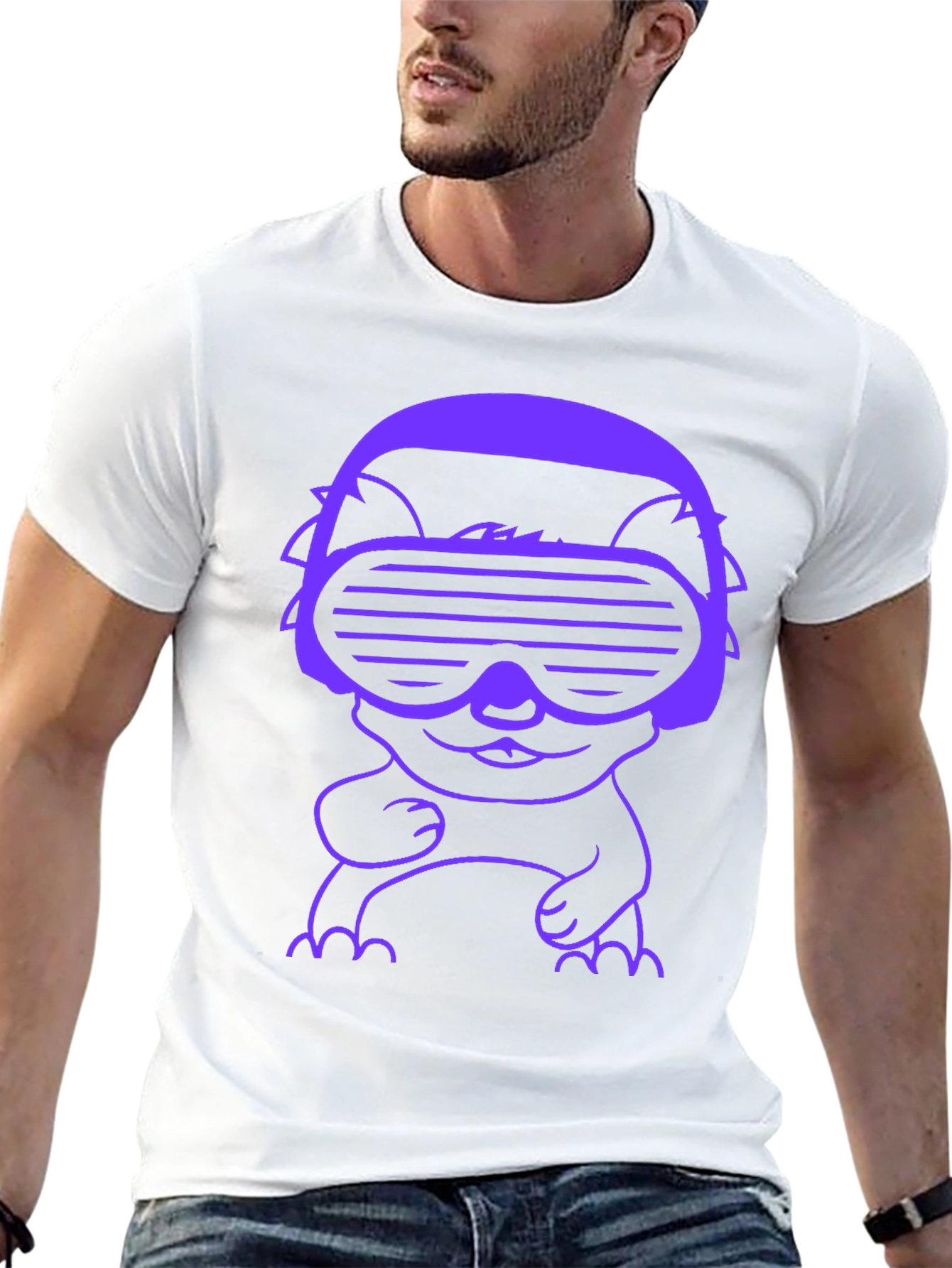 Cyberpunk Cat T-Shirt - Retro Gamer Style