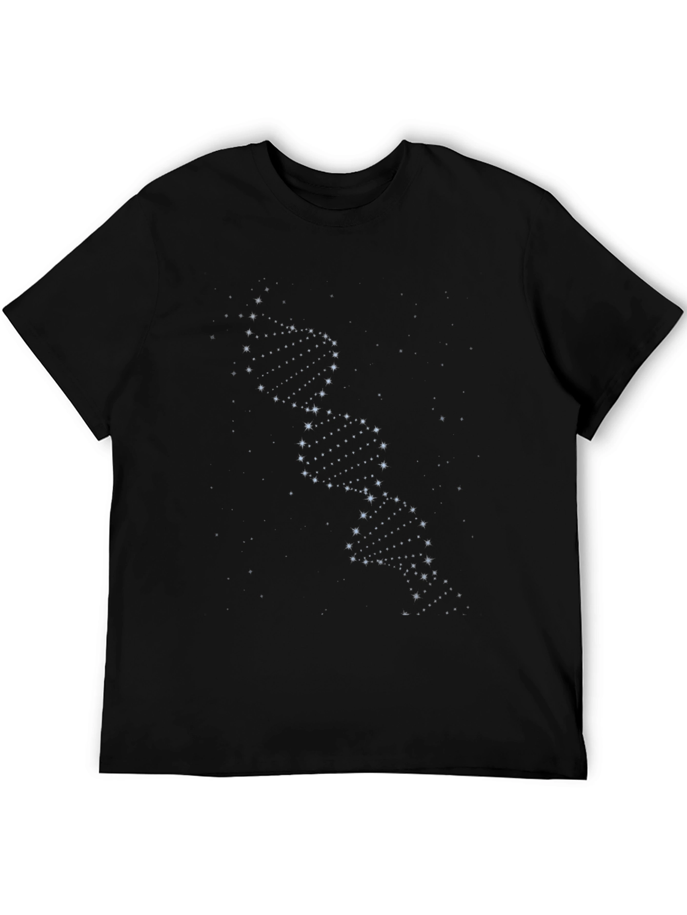 Starry Night DNA Graphic Tee - Black Crew Neck