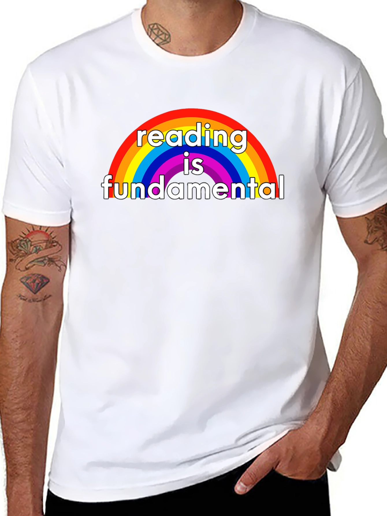 Reading is Fundamental Rainbow Graphic Tee