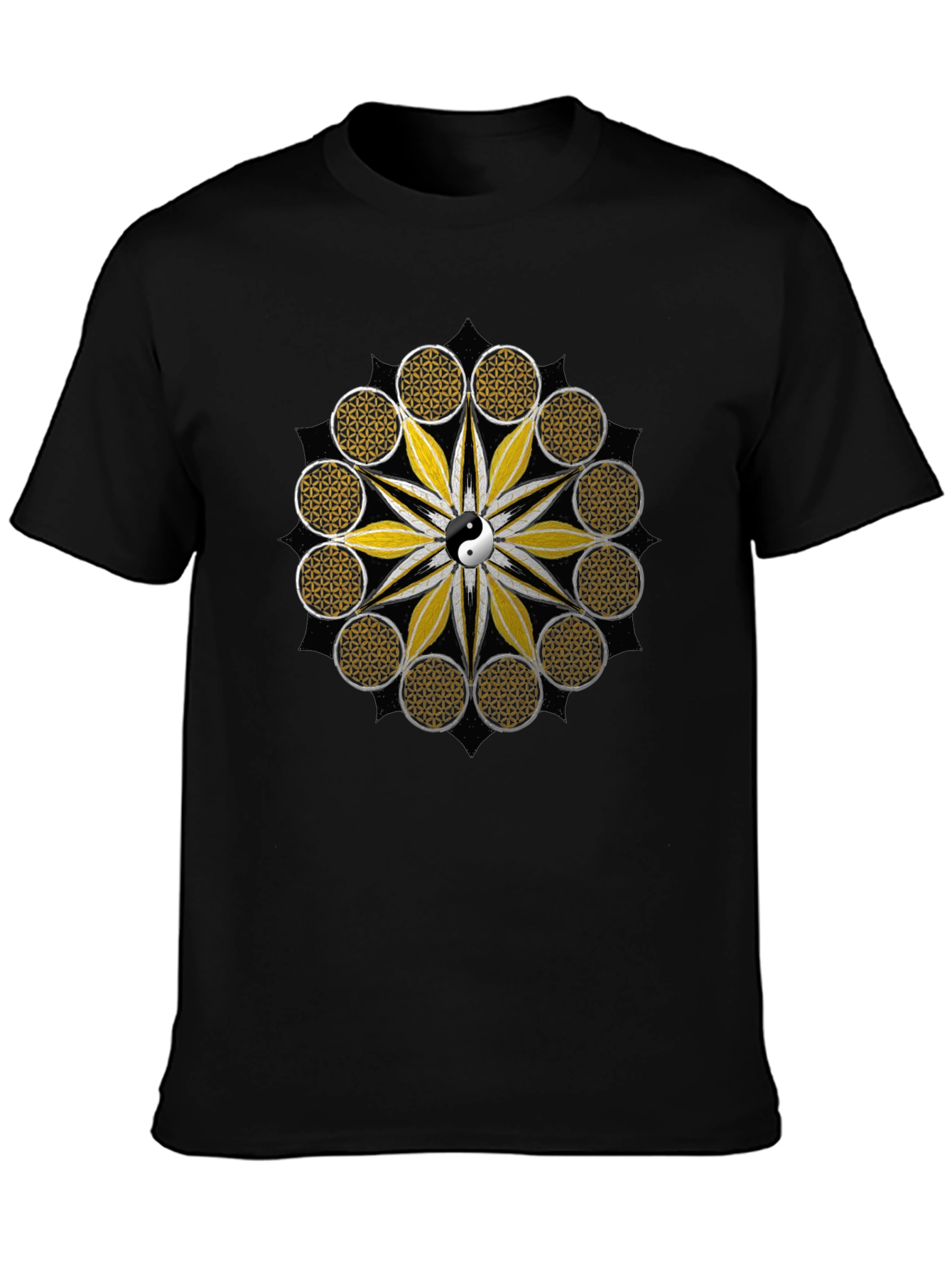 Yin Yang Flower of Life Graphic Tee