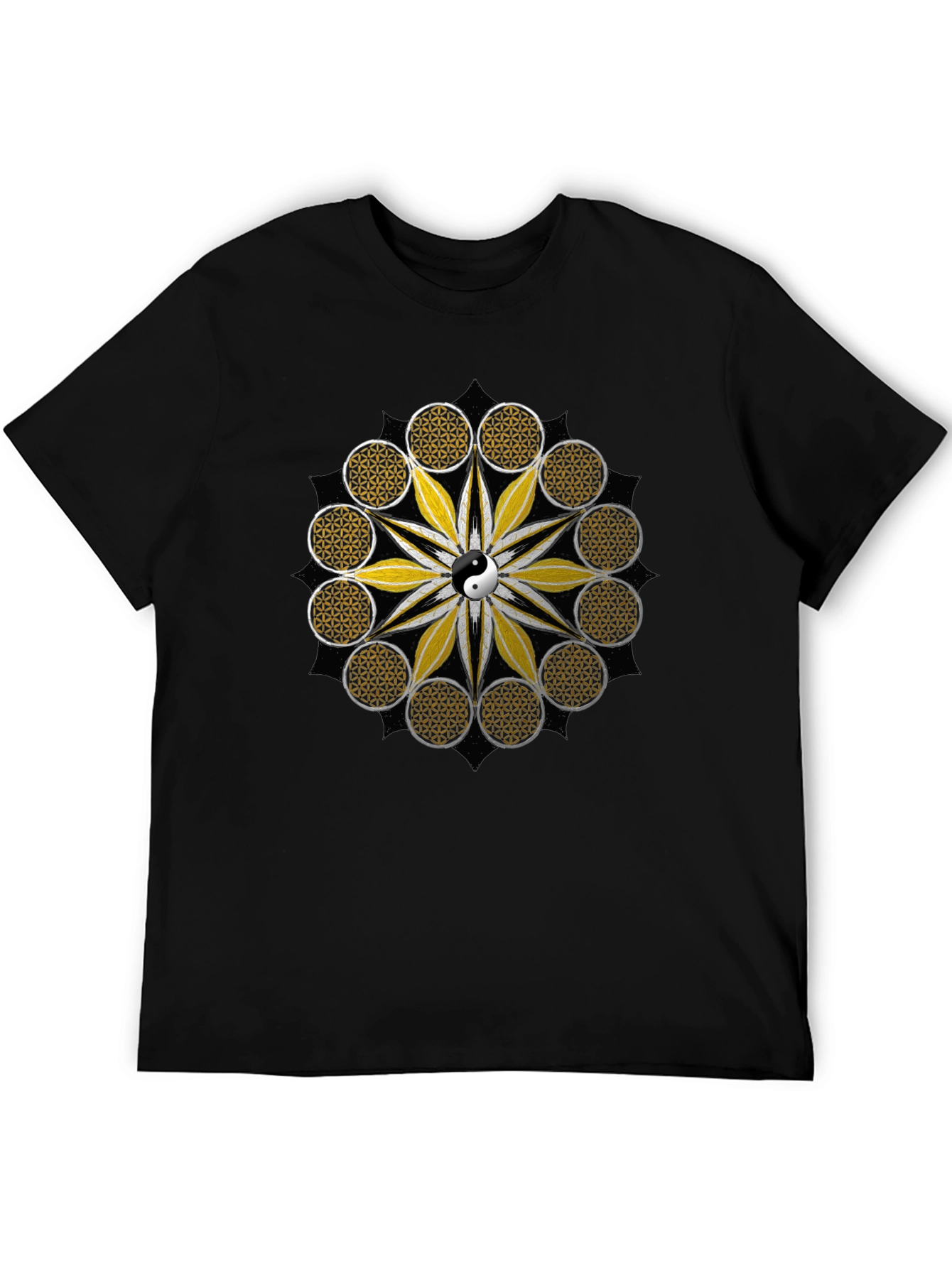 Yin Yang Flower of Life Graphic Tee