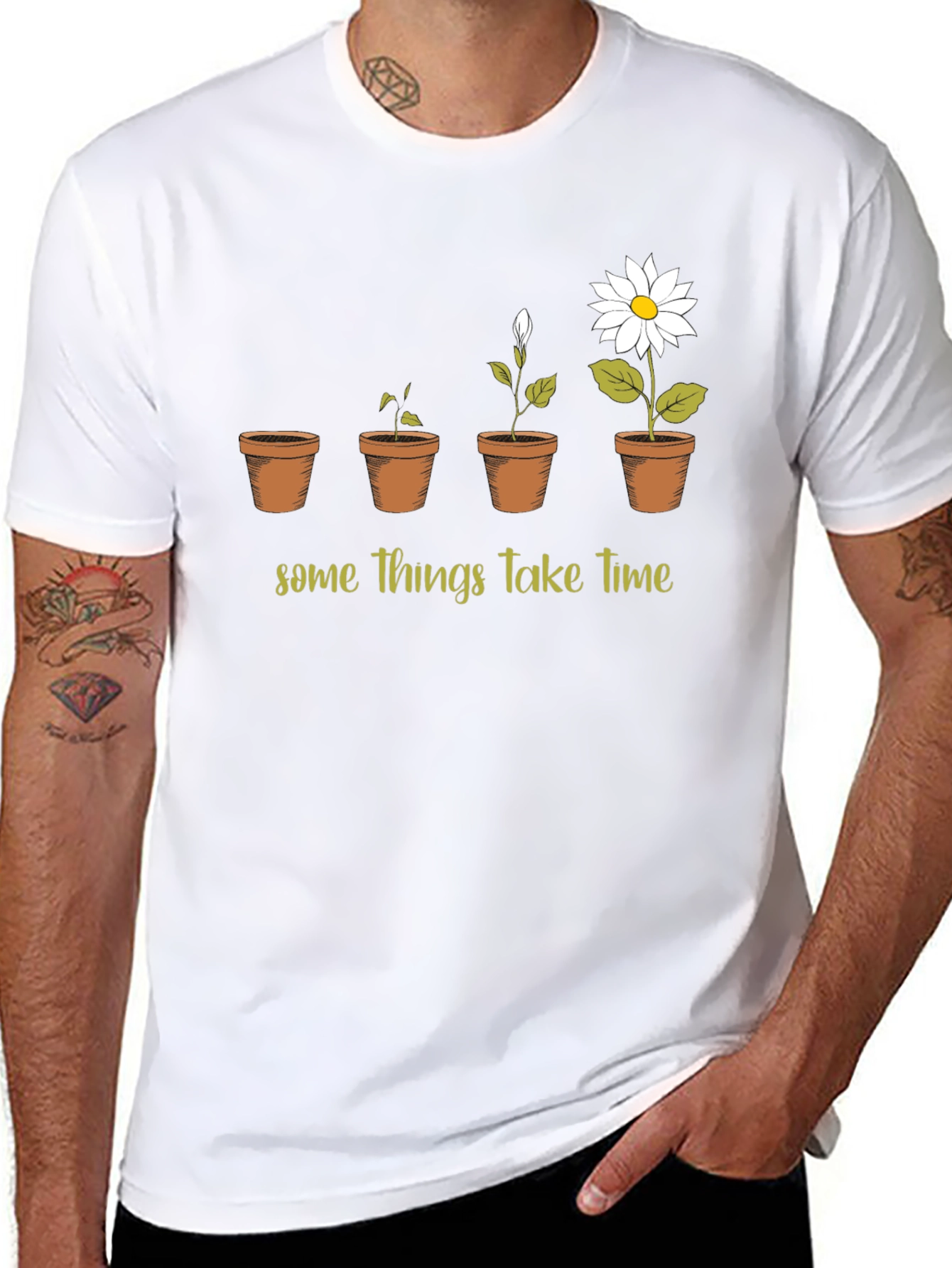 Growth Takes Time Graphic Tee - Black