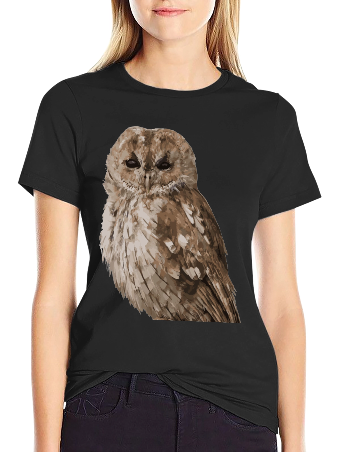 Owl Graphic Print T-Shirt