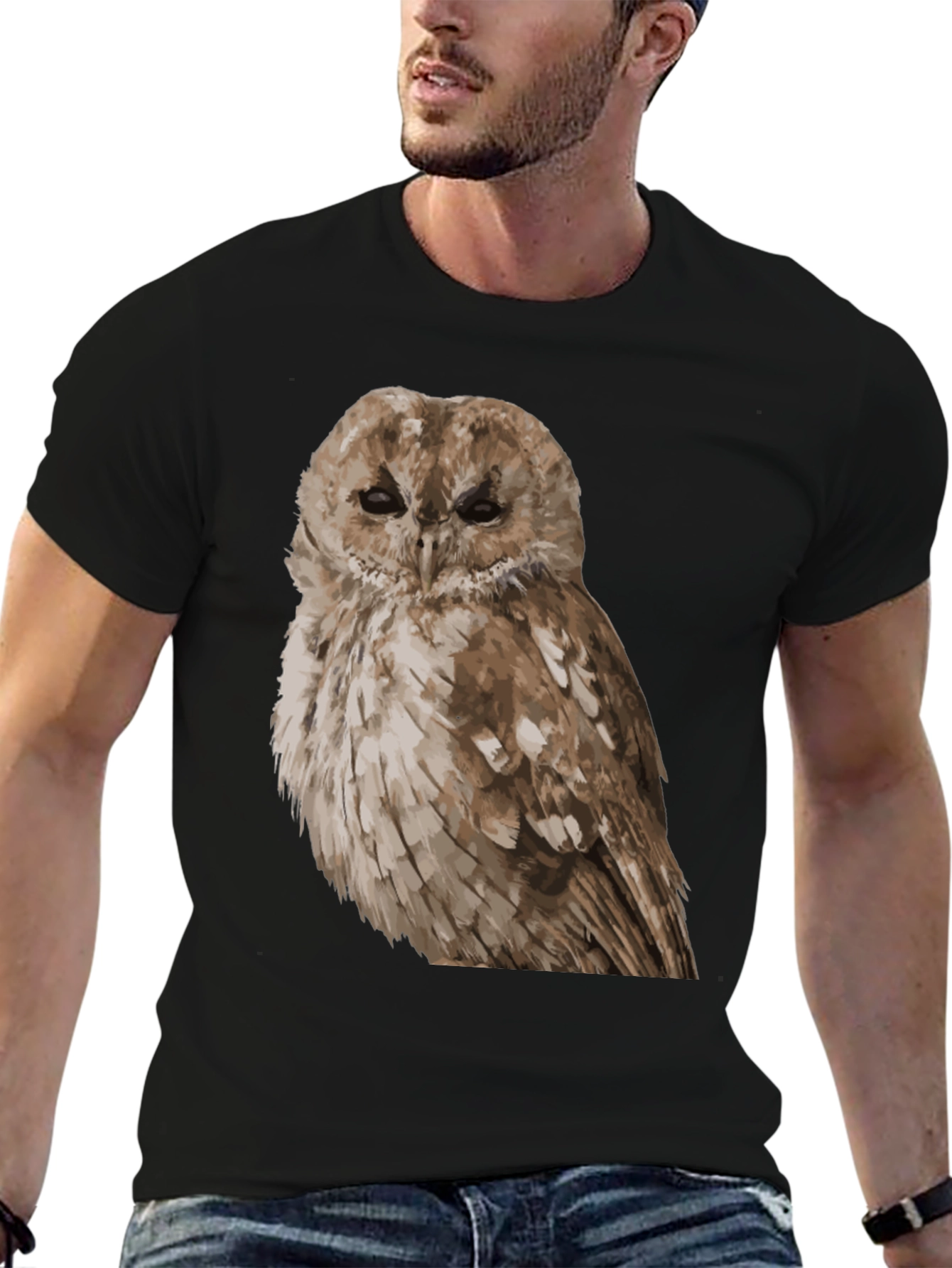 Owl Graphic Print T-Shirt
