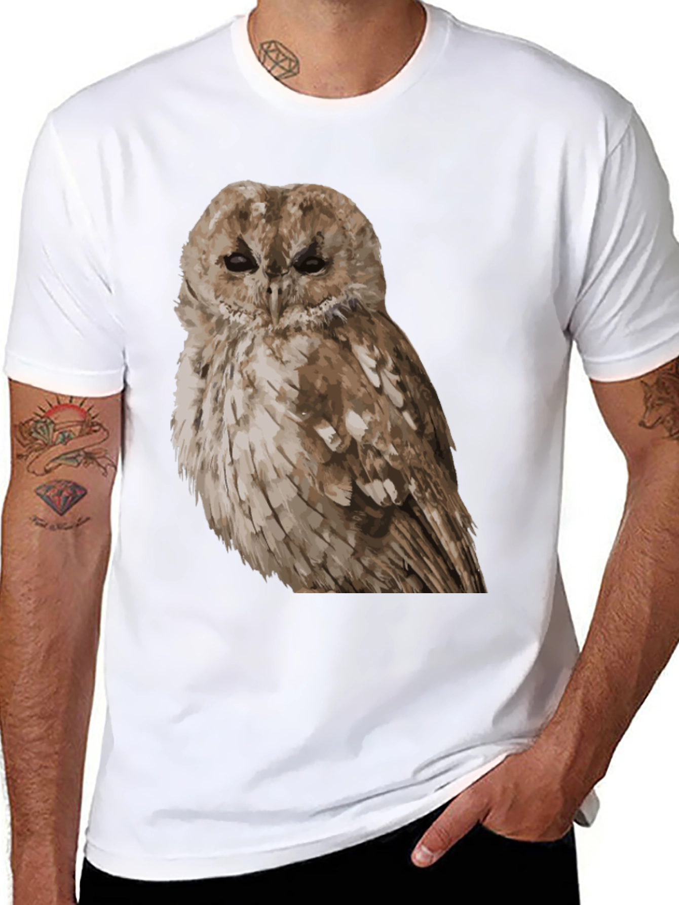 Owl Graphic Print T-Shirt