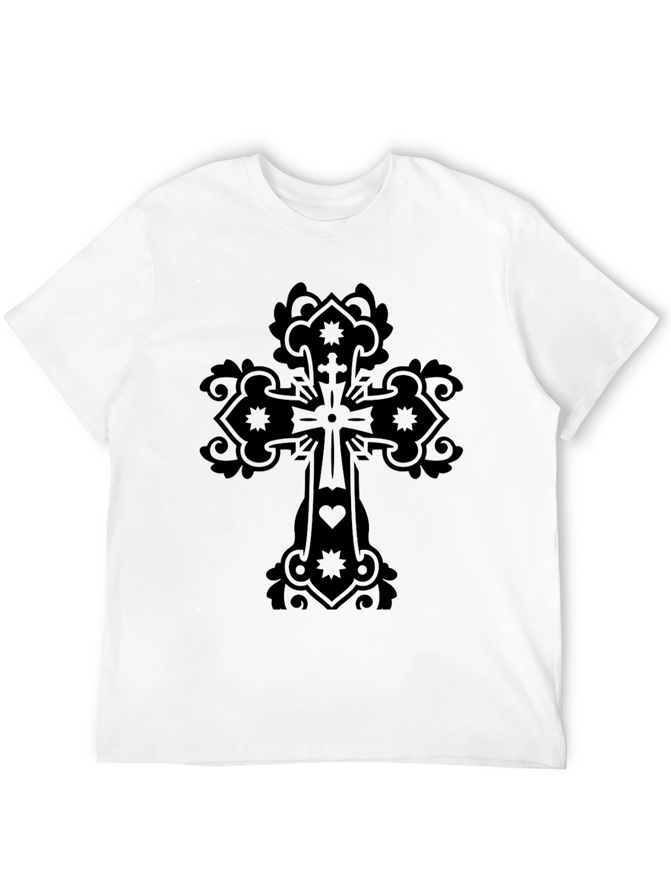 Ornate Cross Graphic T-Shirt
