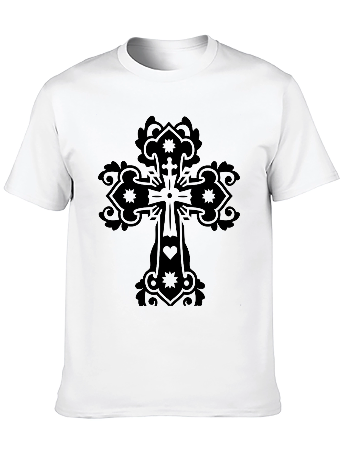 Ornate Cross Graphic T-Shirt