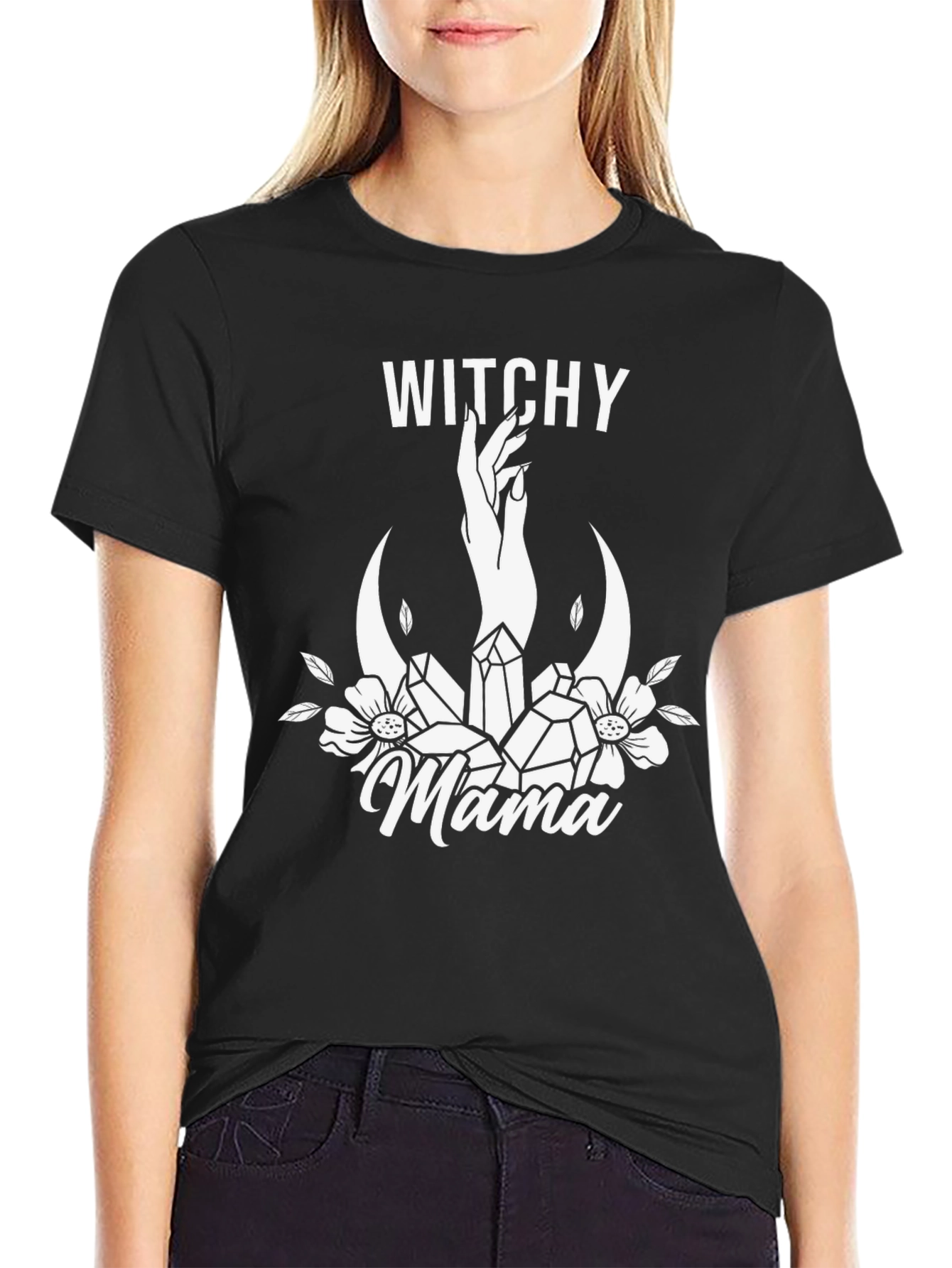 Witchy Mama Graphic Tee - Black