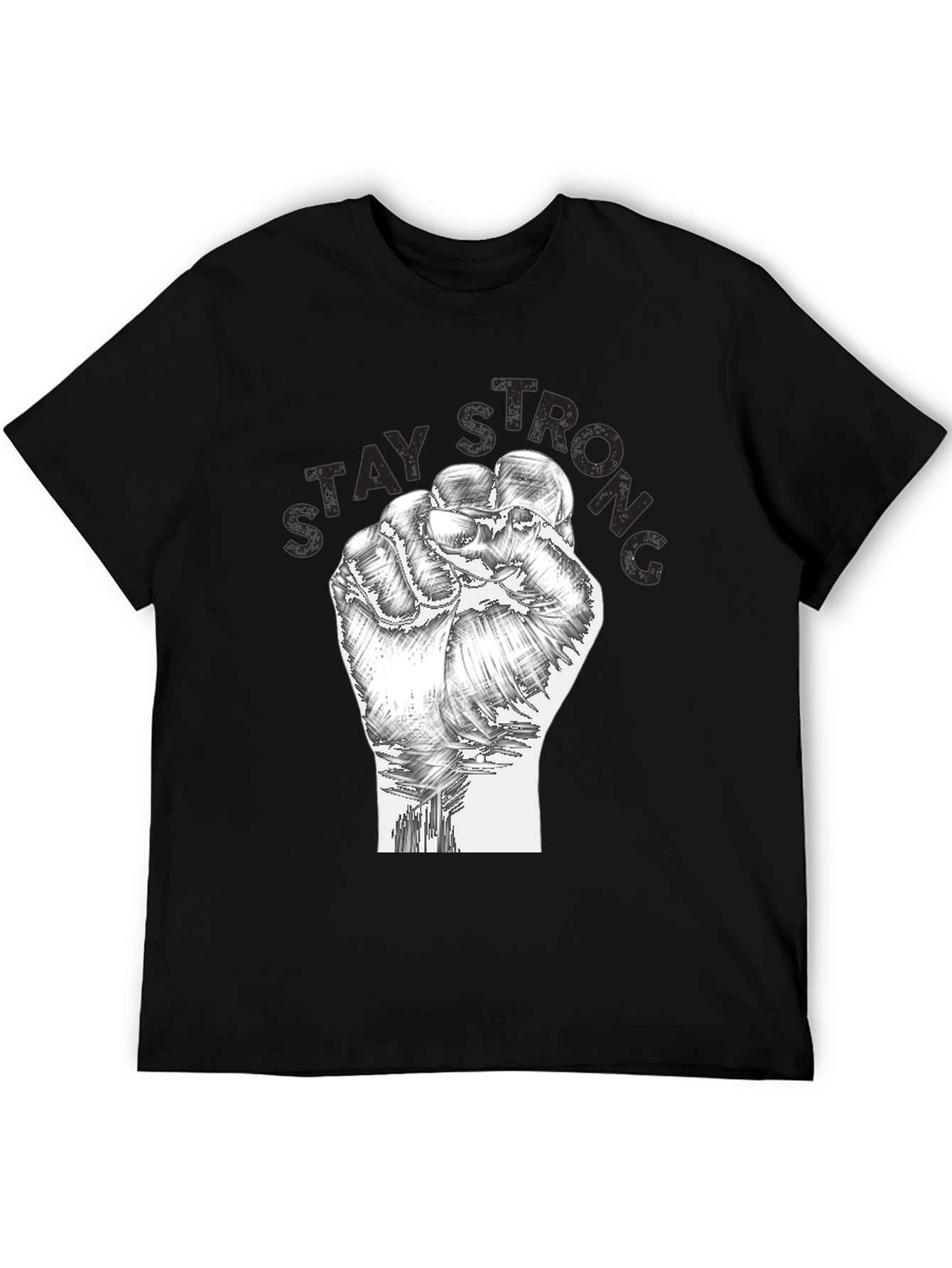 Stay Strong Graphic T-Shirt - Fist Design