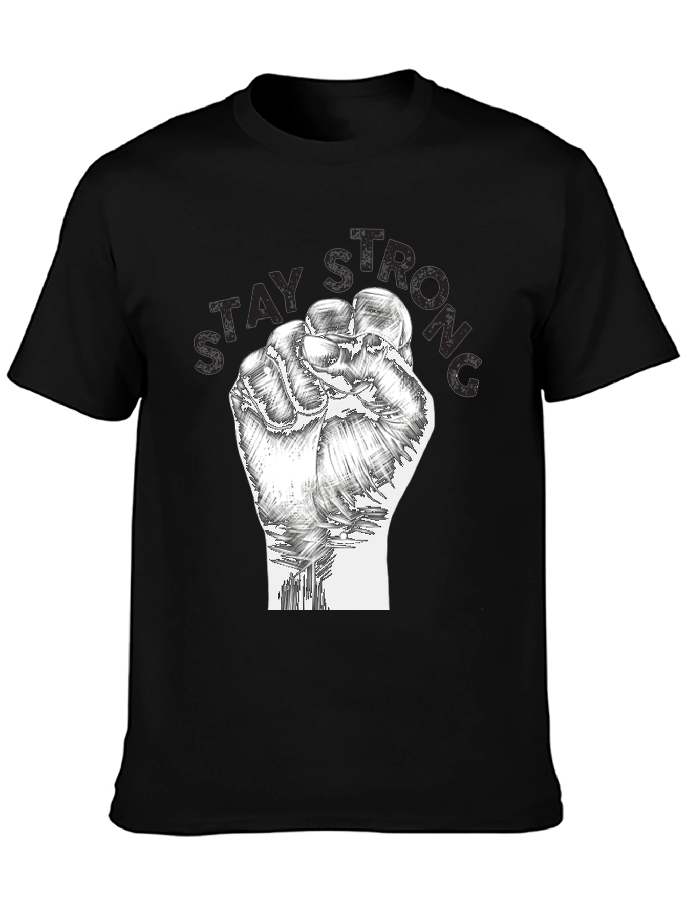 Stay Strong Graphic T-Shirt - Fist Design