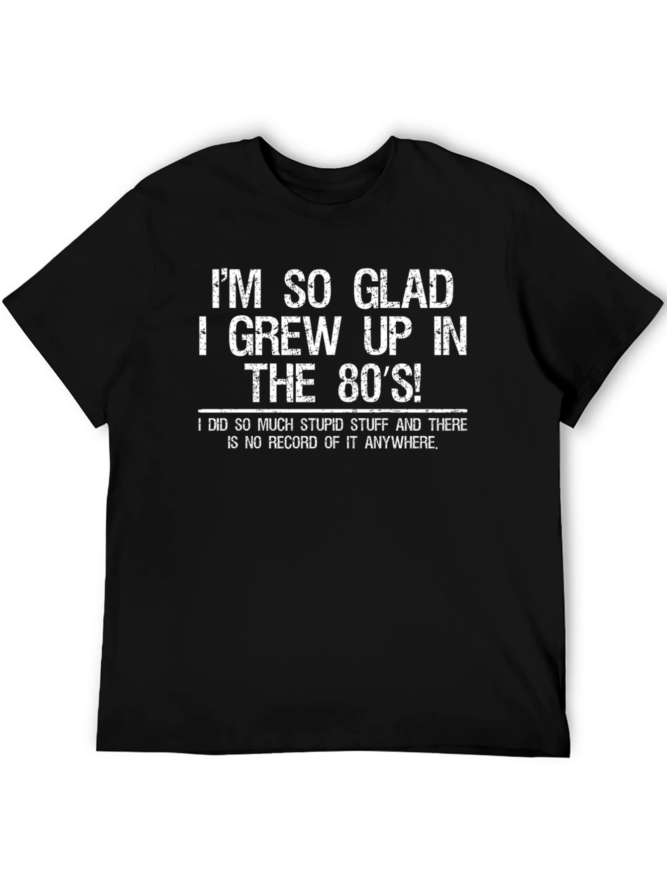 80s Nostalgia Graphic Tee - Black