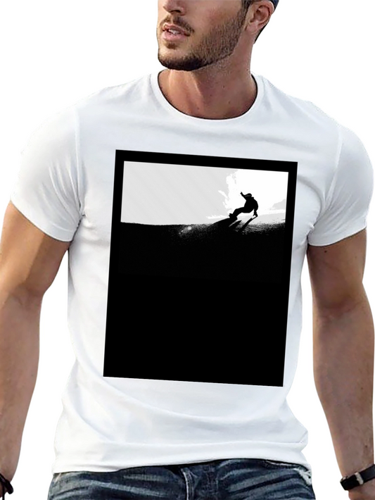 Black Snowboarder Graphic Tee - Stylish Unisex Fit