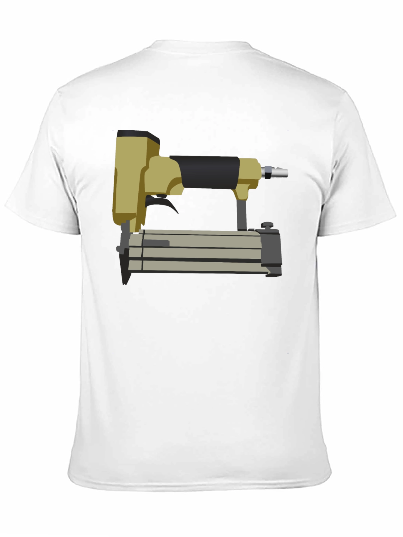 Nail Gun Graphic Tee - Black Cotton T-Shirt