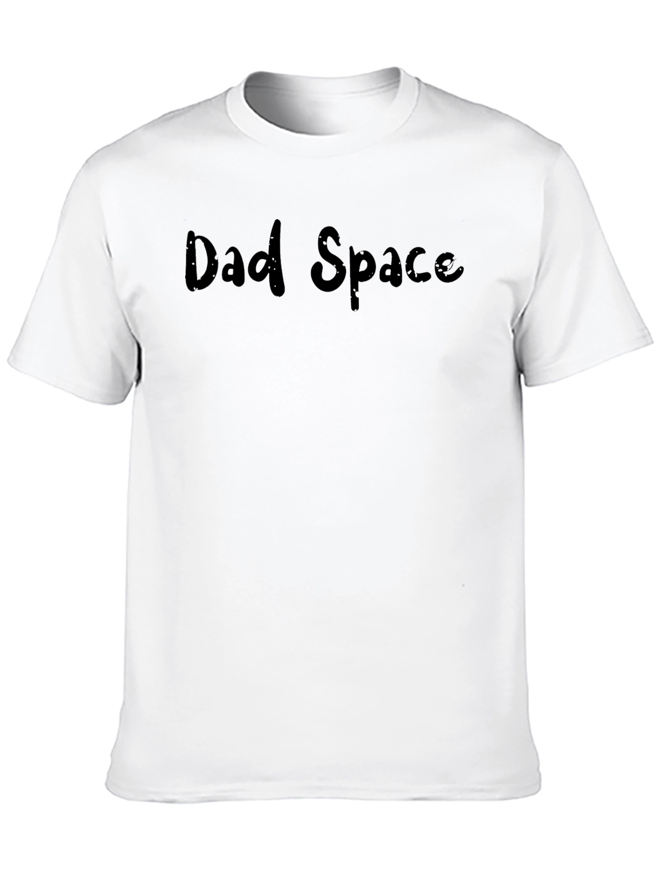Dad Space Black Cotton T-Shirt