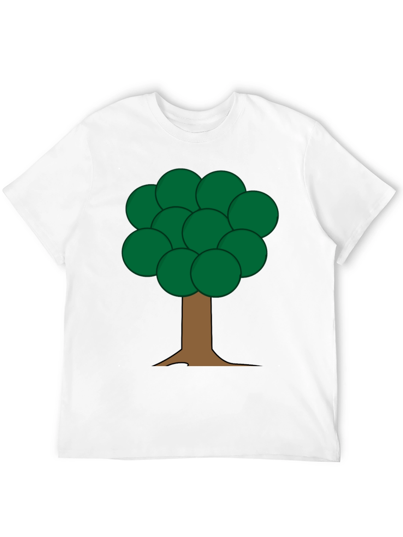 Cartoon Tree Graphic Black T-Shirt