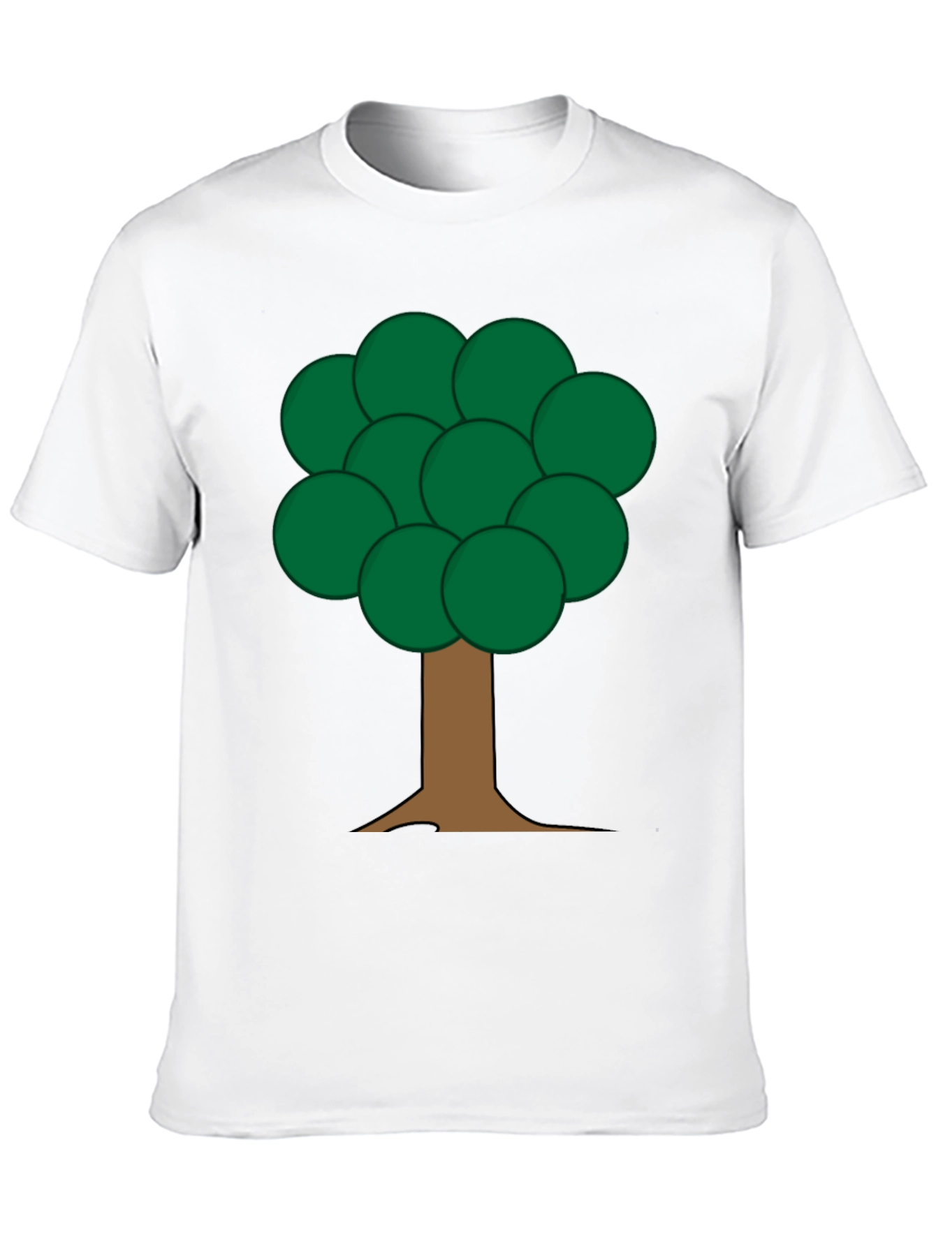 Cartoon Tree Graphic Black T-Shirt