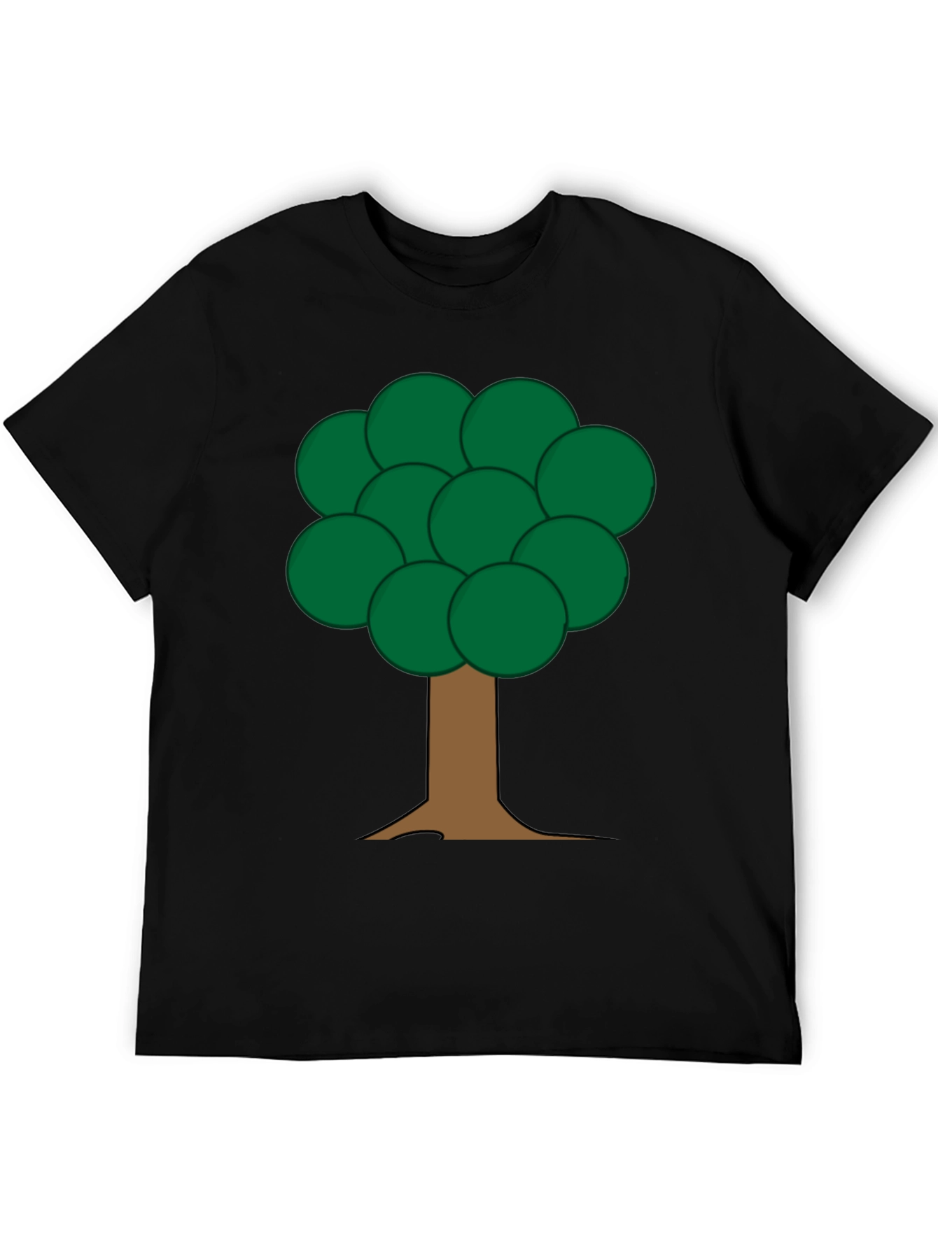 Cartoon Tree Graphic Black T-Shirt