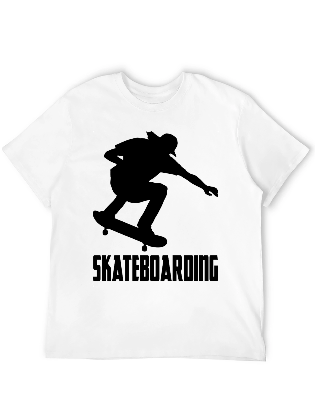 Skateboarding Graphic Tee - Black